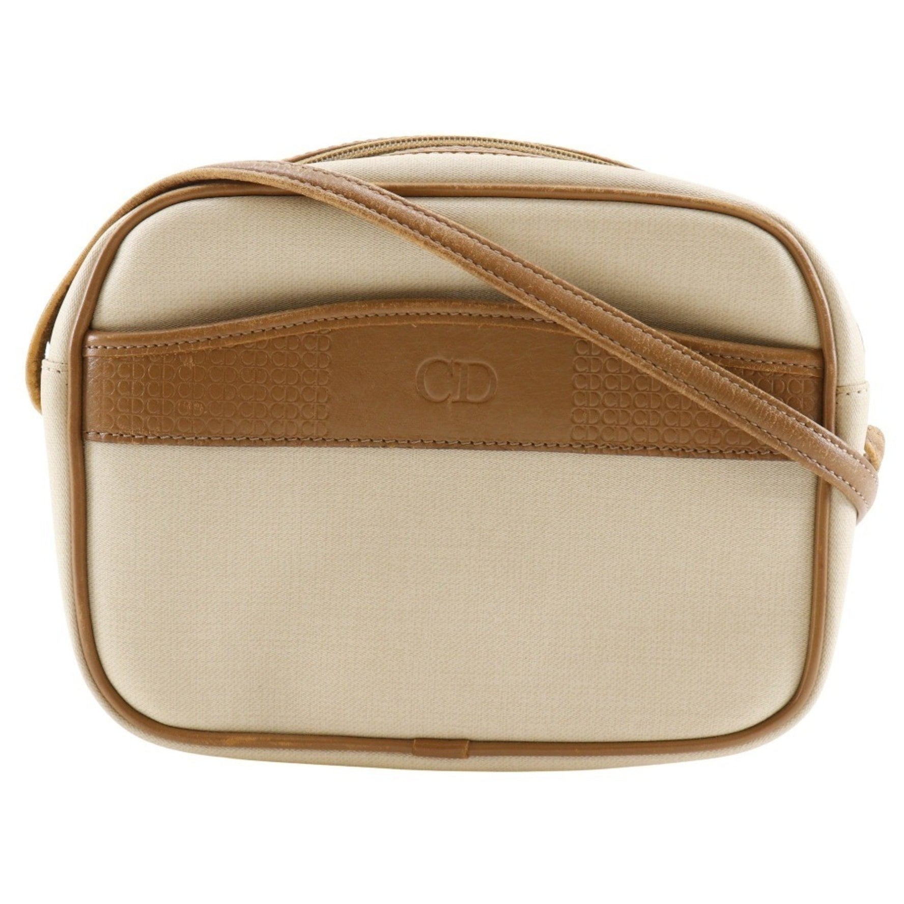 Christian Dior CD logo shoulder bag, vintage PVC, made in France, with zipper, logo, .