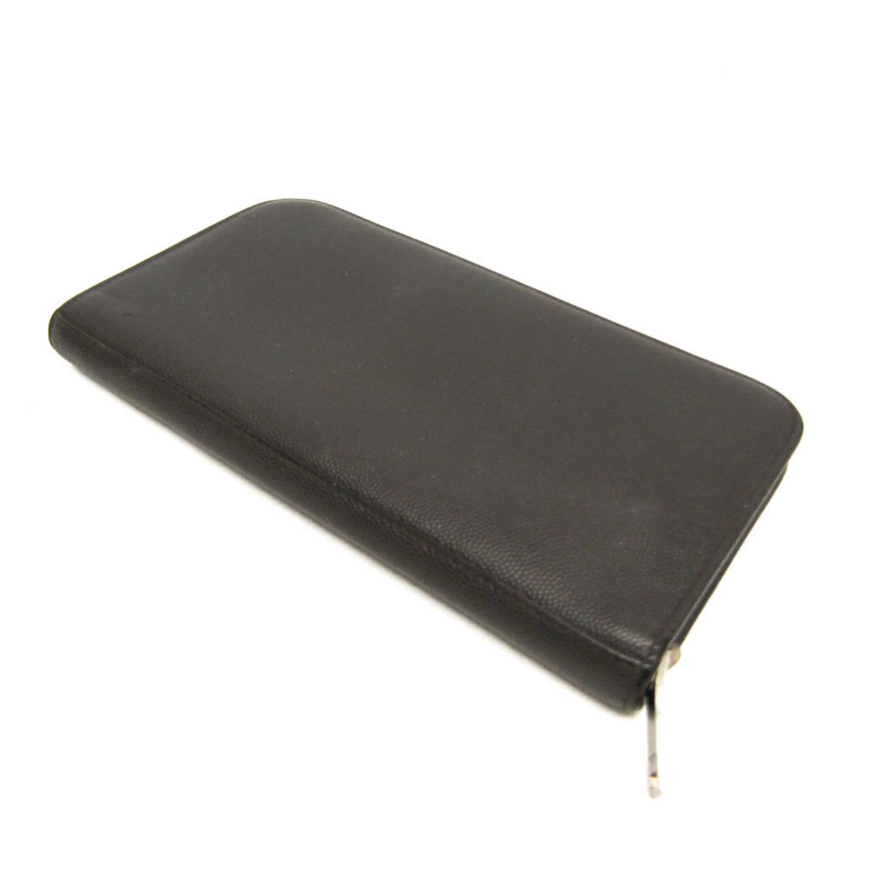 Saint Laurent Classic Round Zip Long Wallet Women,Men  Embossed Leather Long Wallet (bi-fold) Gray