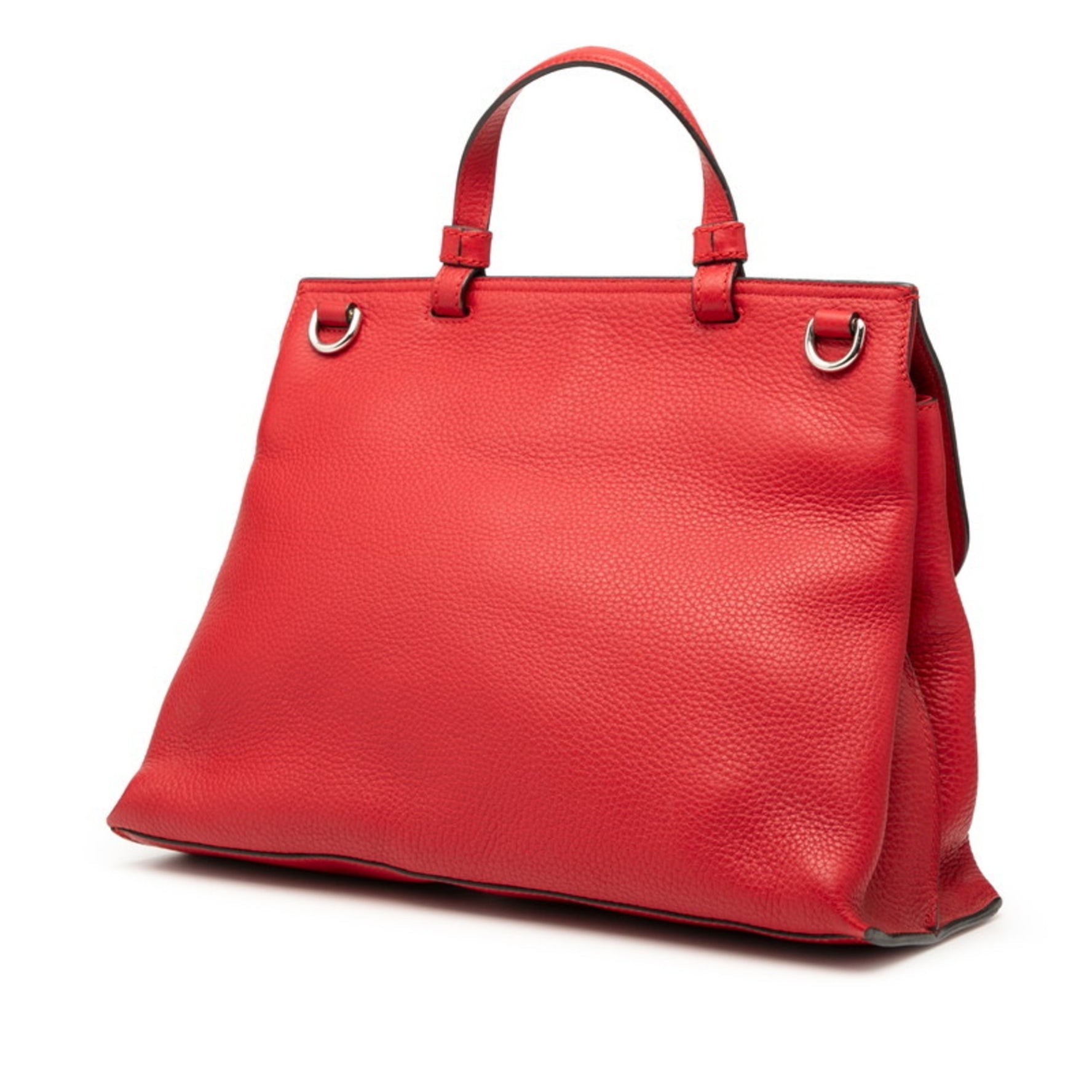 Gucci Bamboo Daily Handbag/Shoulder Bag Red Leather