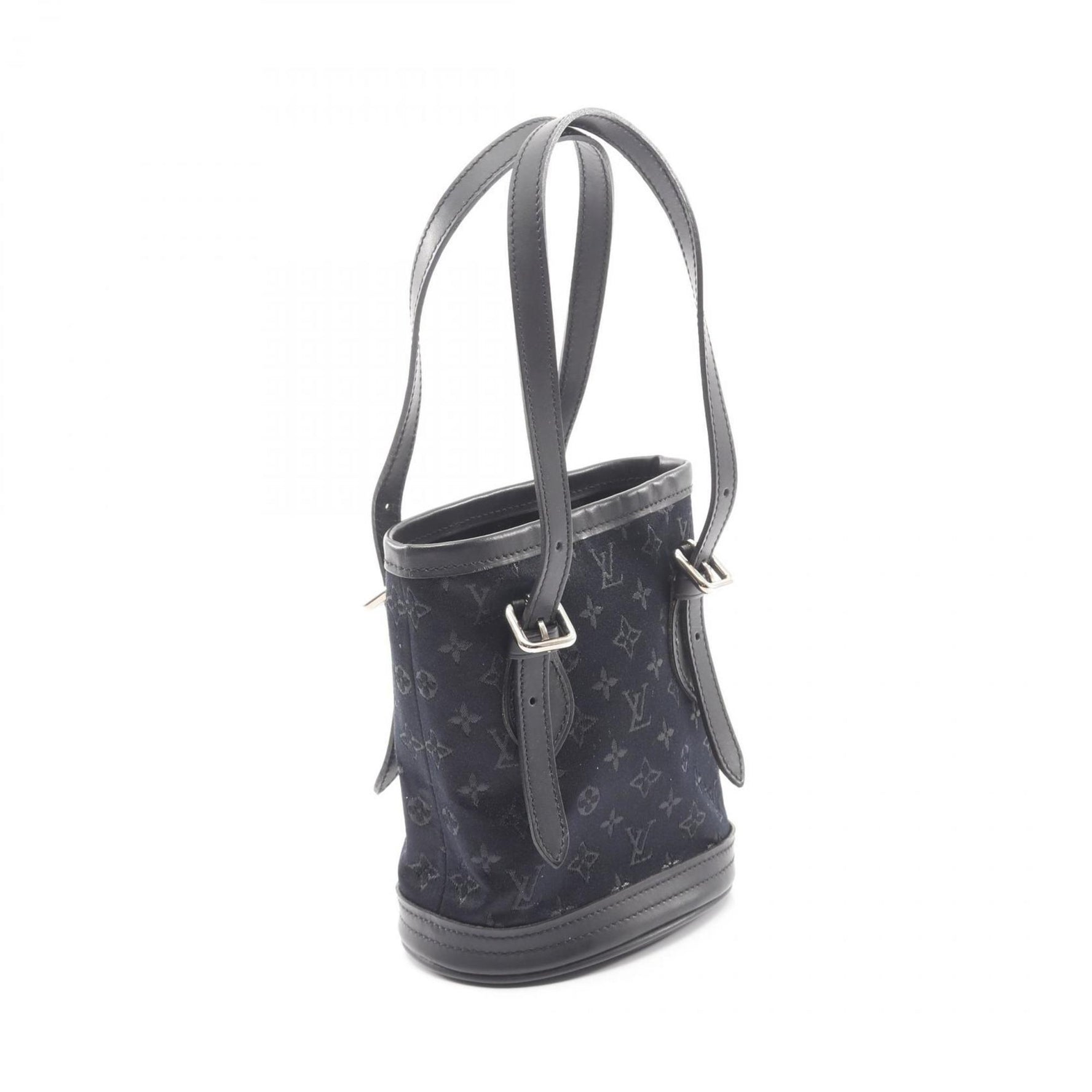 Louis Vuitton Little Bucket Monogram Satin Handbag, Fabric and Leather