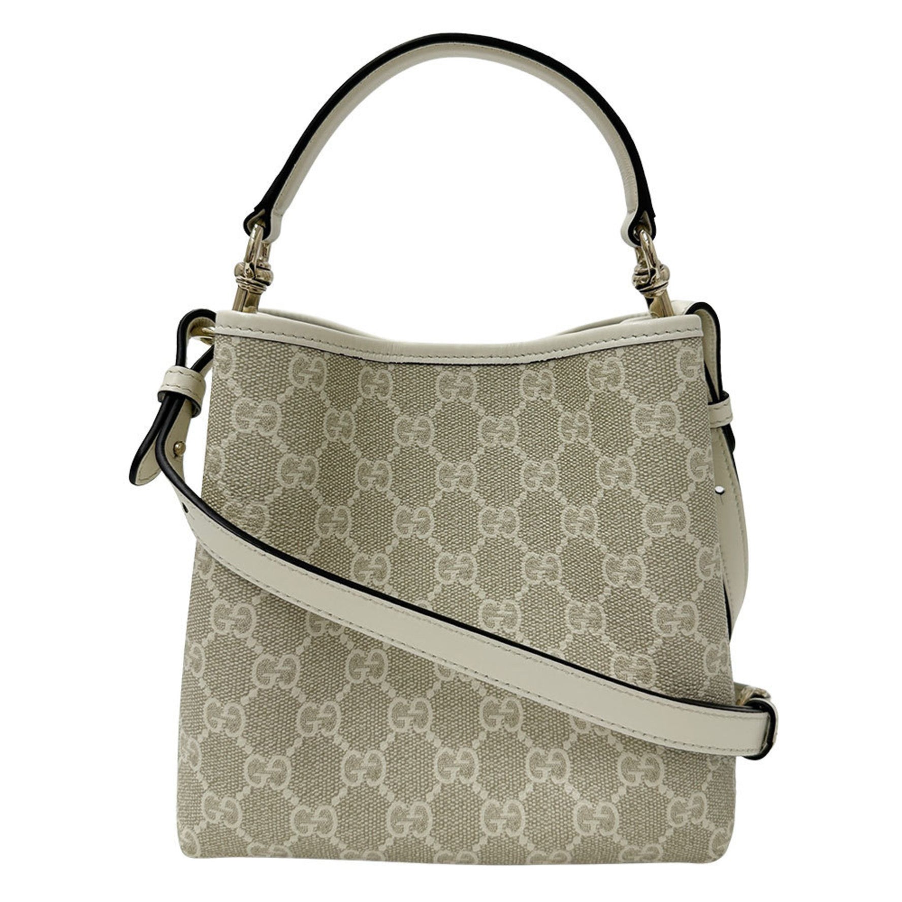 Gucci GG Emblem Small Bucket Bag Handbag/Shoulder Bag, Leather, Crossbody