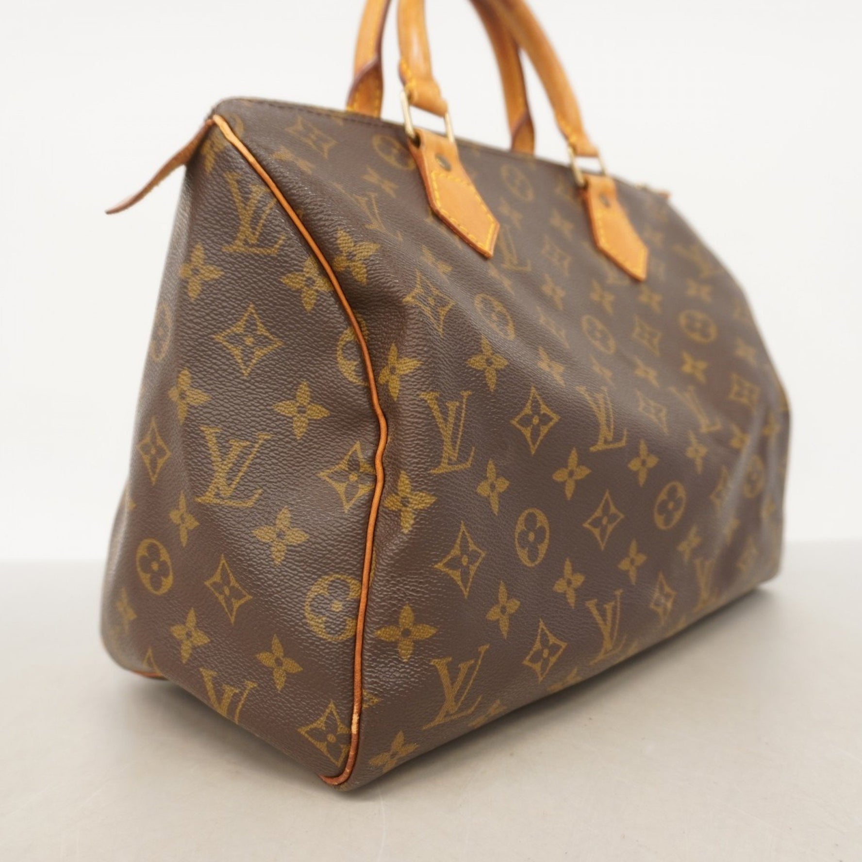 Louis Vuitton Monogram Speedy 30 Handbag M41108 Brown Women's