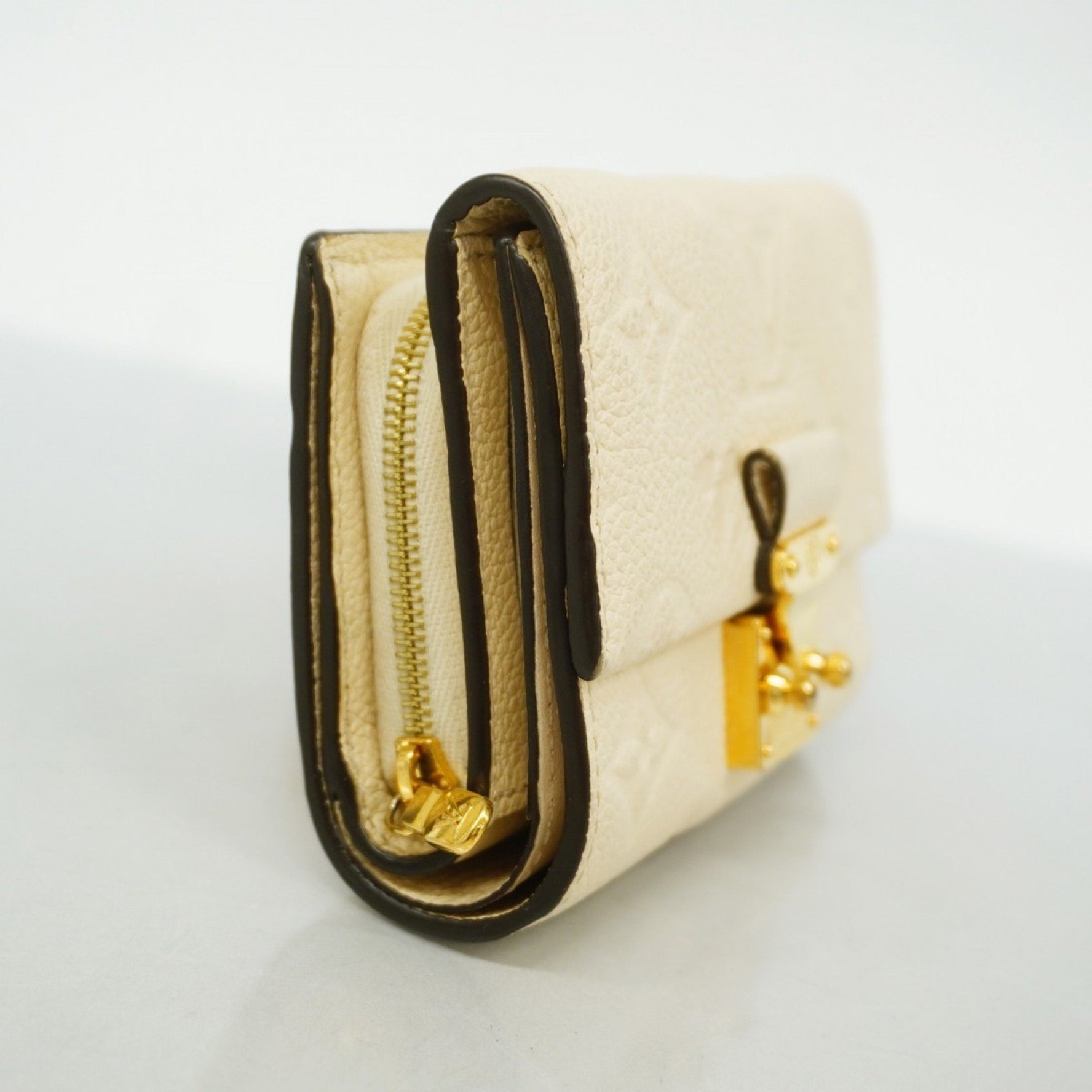 Louis Vuitton Monogram Empreinte Metisse Wallet M81071 Crème Women's P1162594