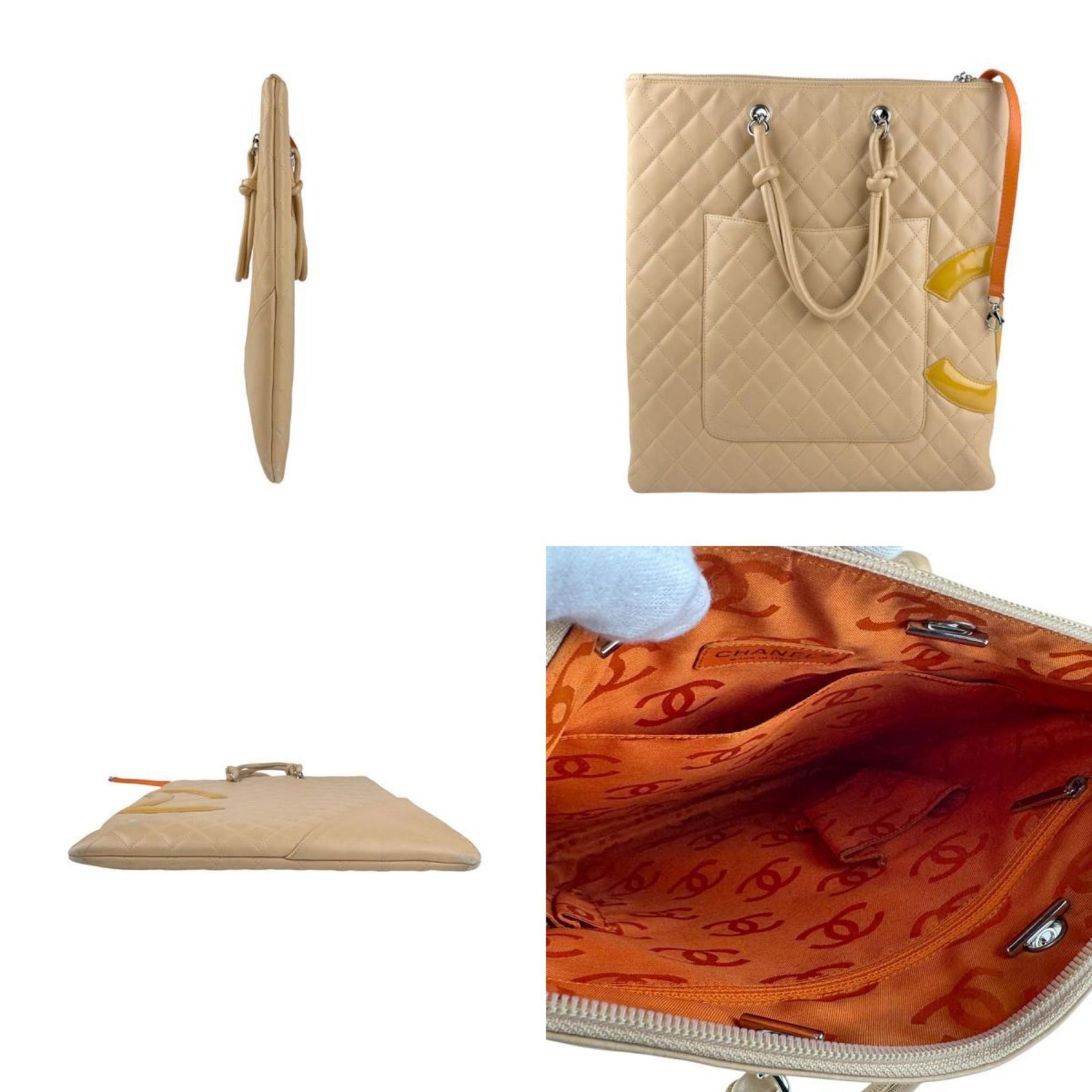 CHANEL Handbag Cambon Line Leather