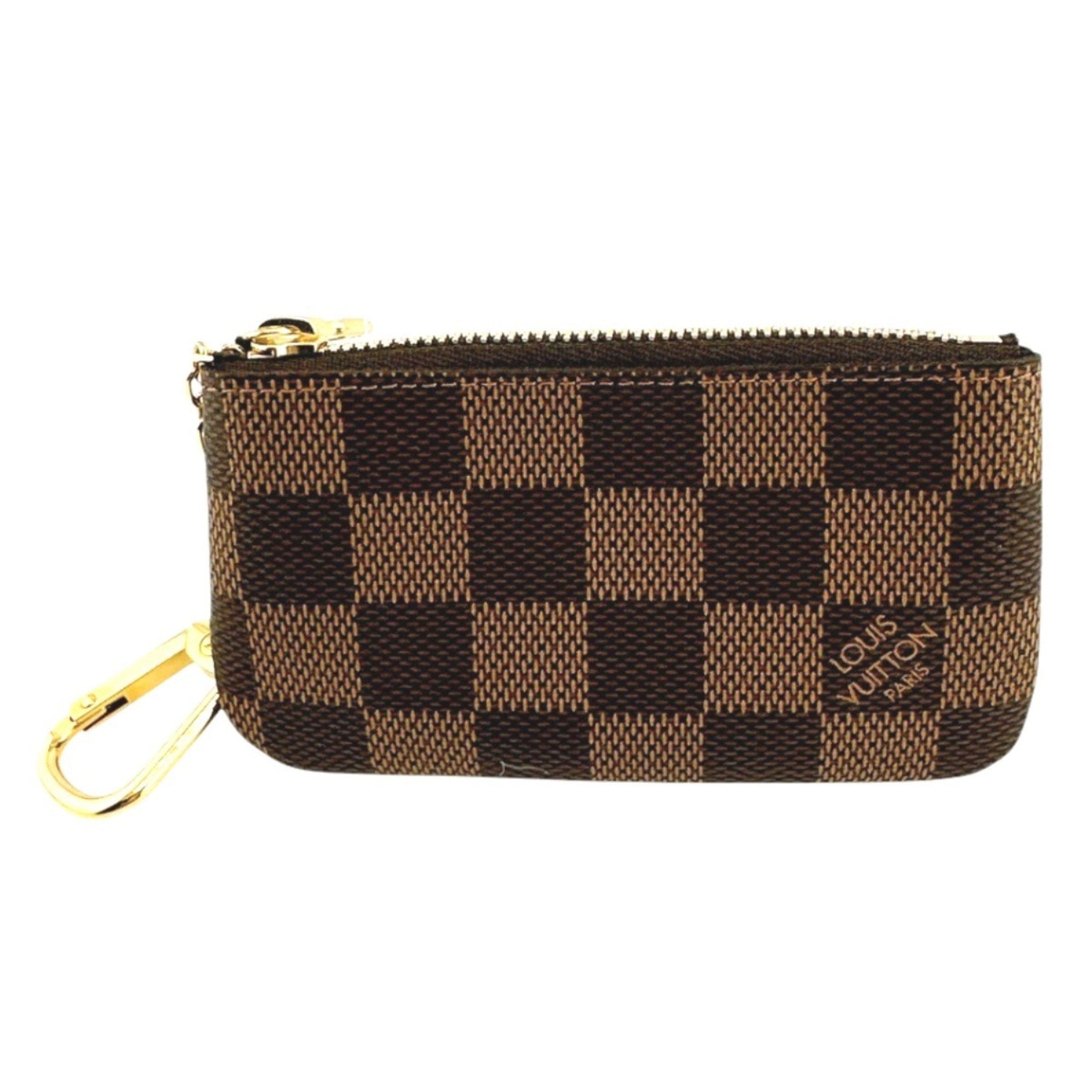 Louis Vuitton LOUIS VUITTON Key Case Coin Purse Damier Pochette Cle Canvas N62658 Brown LV