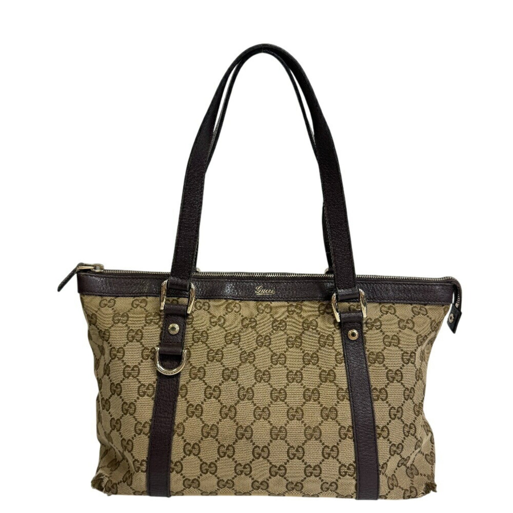 GUCCI Abby GG Print Tote Bag, Brown