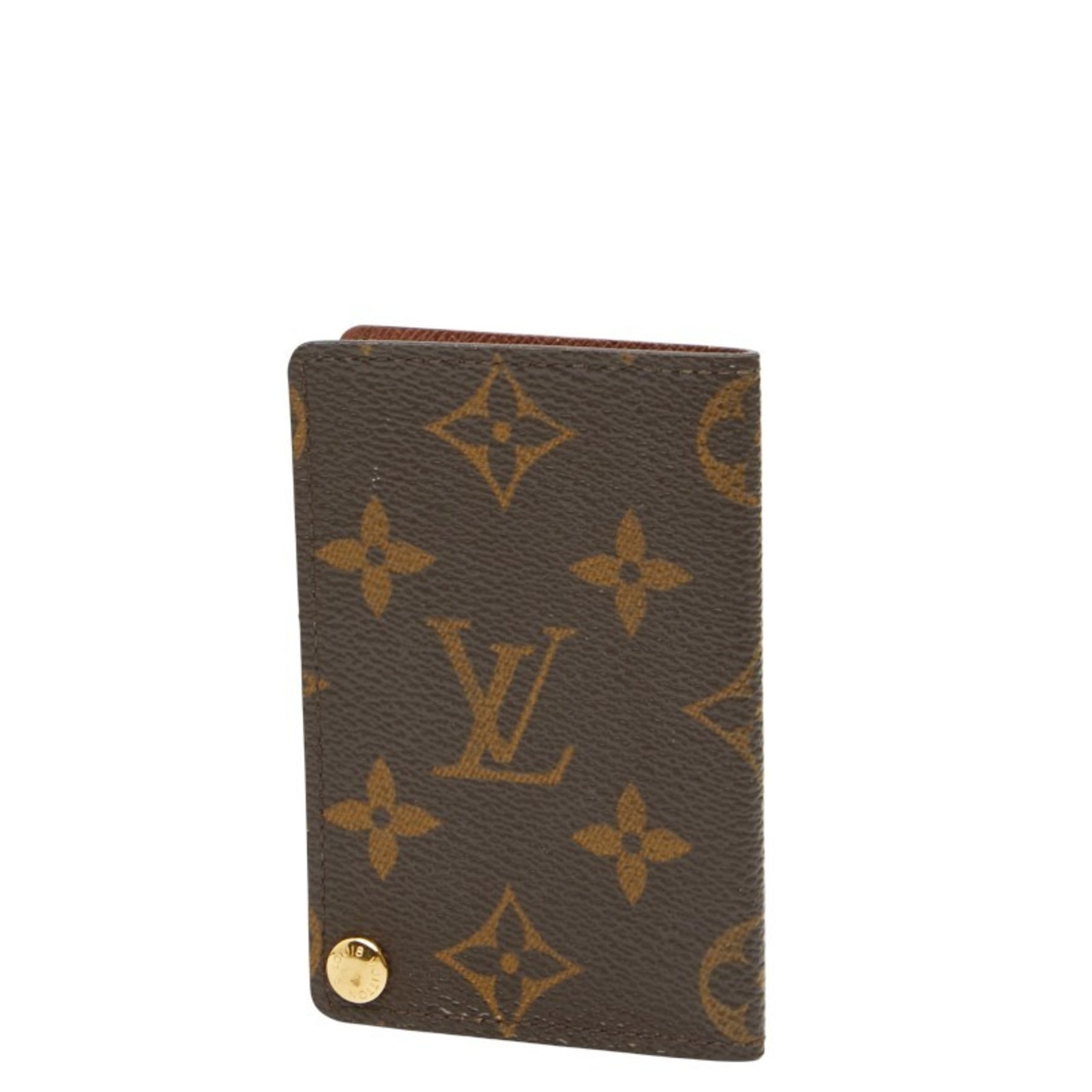 Louis Vuitton Monogram Porte Carte Credit Pression Business Card Case Leather LOUIS VUITTON