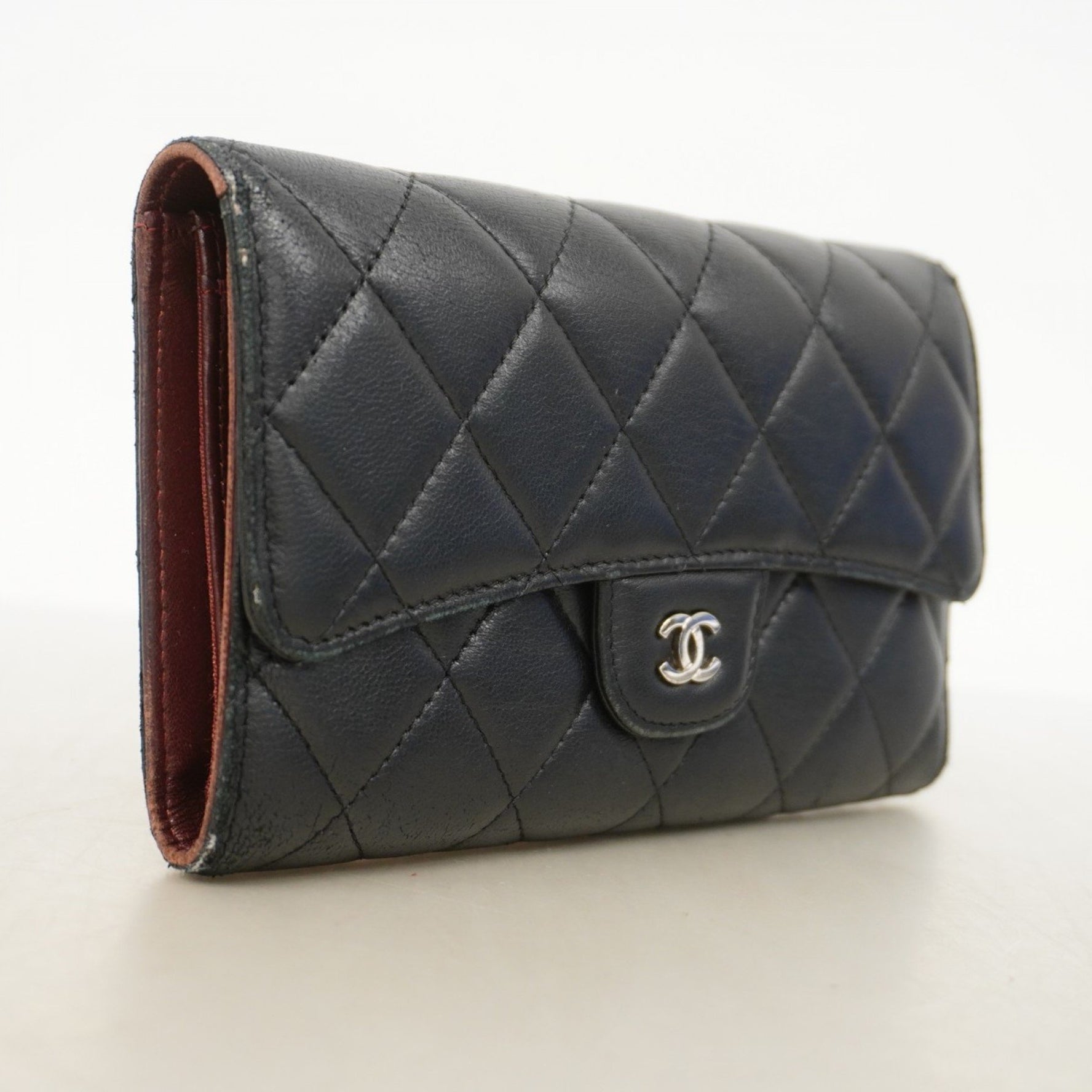 Chanel Matelasse Tri-fold Long Wallet in Lambskin