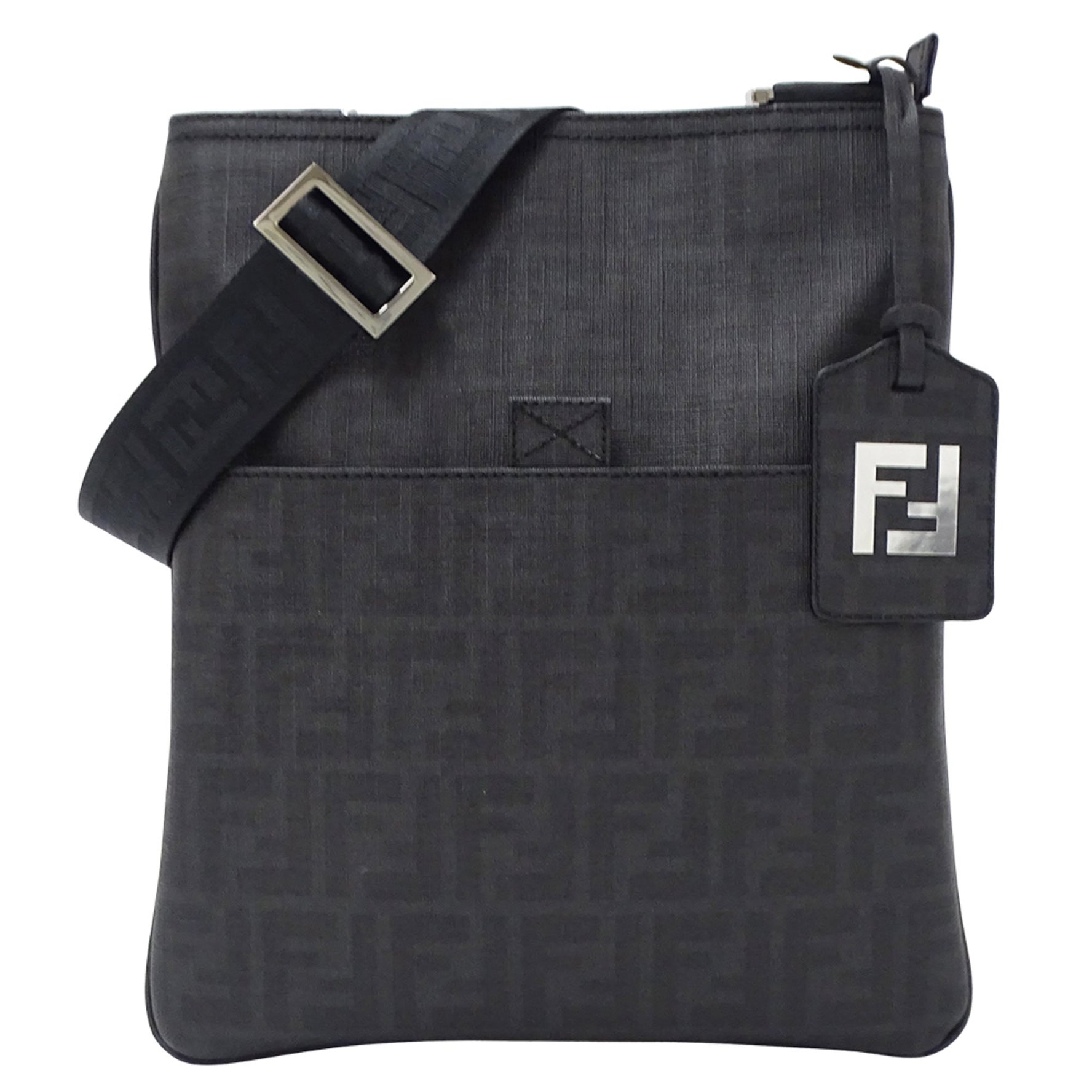 Fendi Zucca Coated Canvas Shoulder Bag in