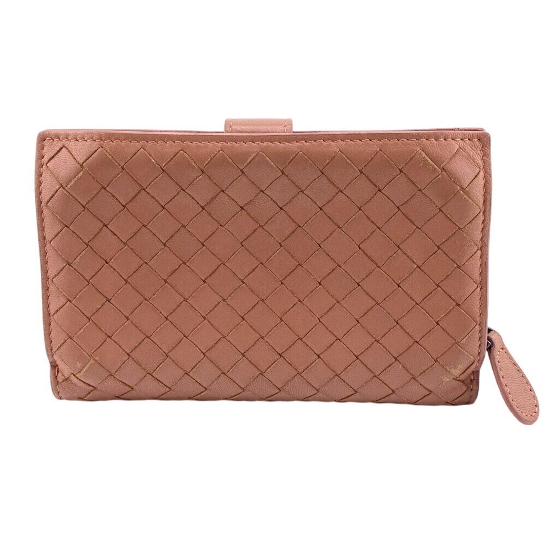 BOTTEGAVENETA Bottega Veneta Round Intrecciato Bi-fold Wallet
