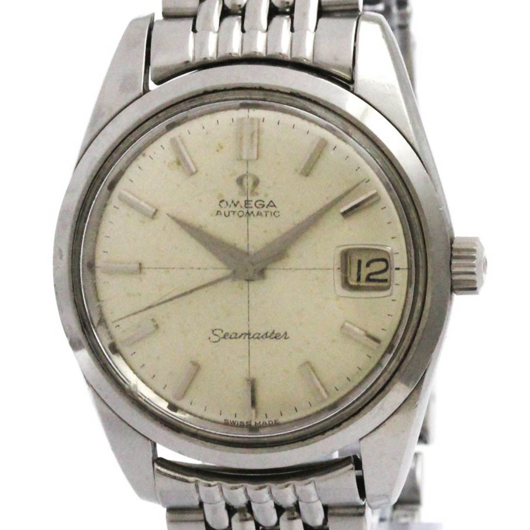 OMEGA Seamaster Cal 562 Rice bracelet Steel Mens Watch 166.010 Vintage