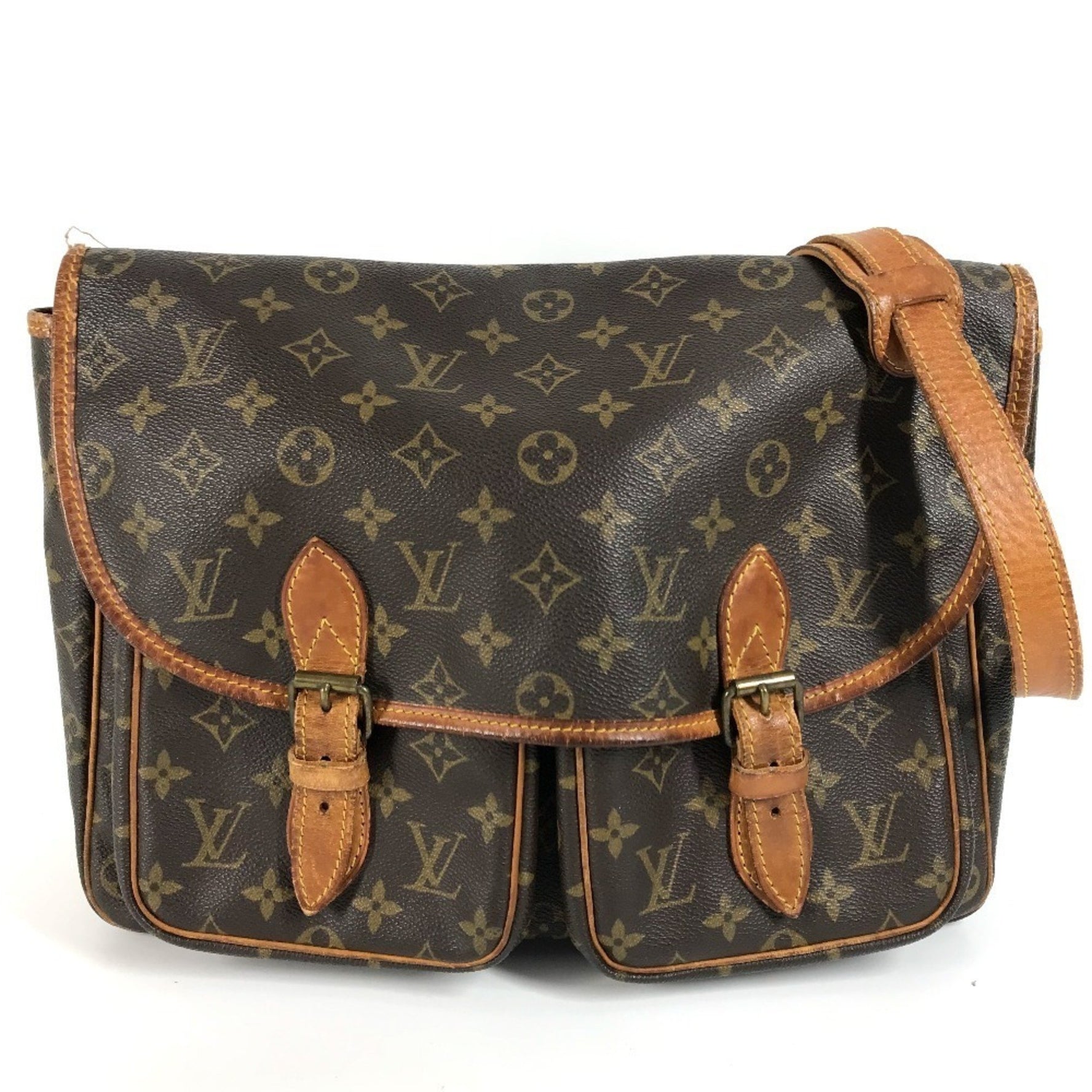 Louis Vuitton Monogram Sac Bazas Japon Crossbody Bag Flap Shoulder Canvas Men's Brown