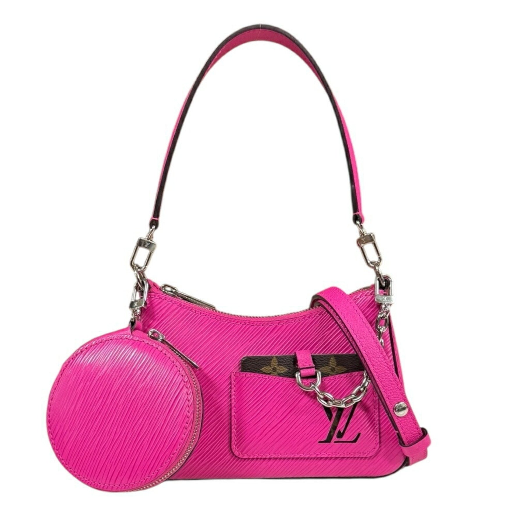 Louis Vuitton Malelini Epi Shoulder Bag Leather Pink