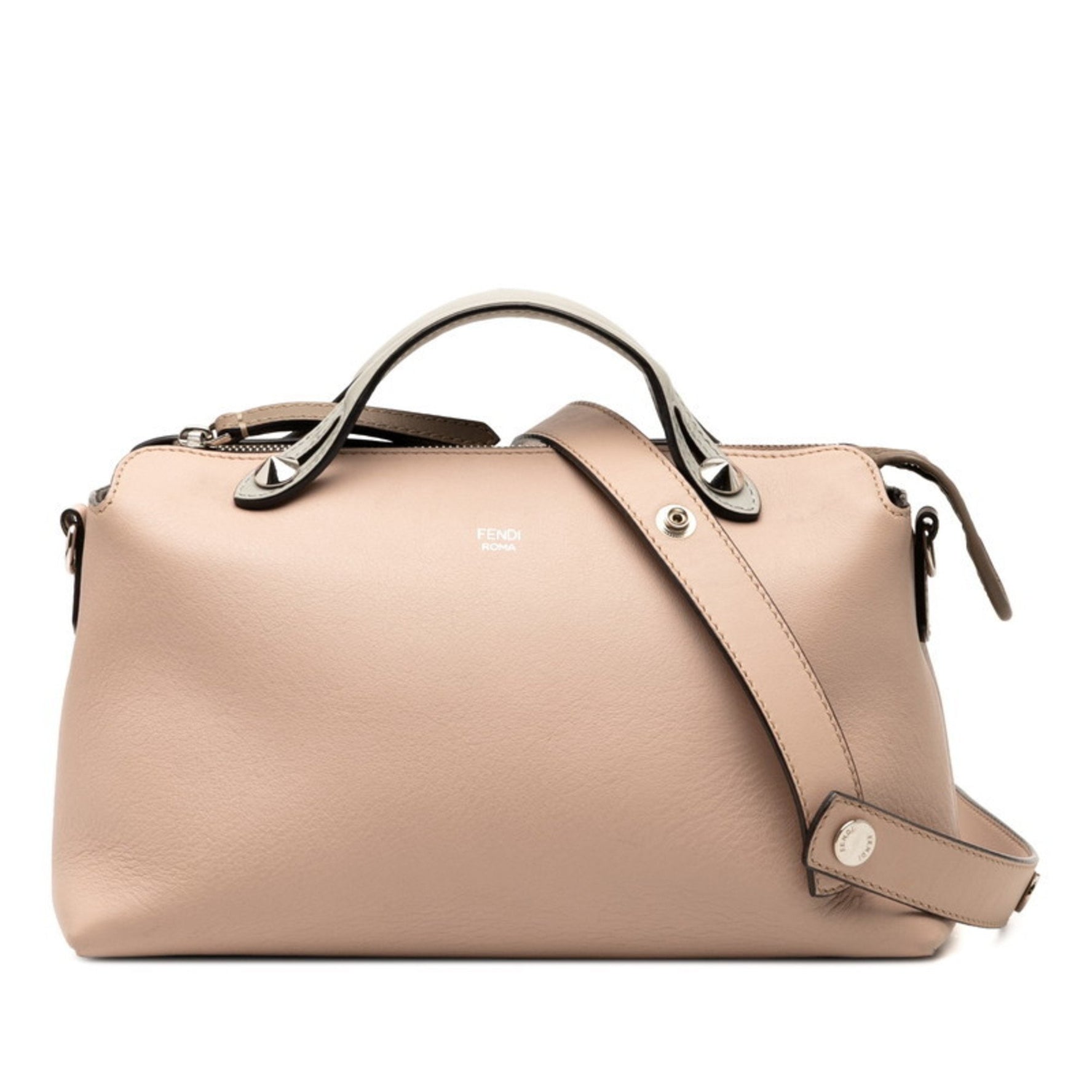 Fendi By the Way Medium Handbag/Shoulder Bag, Light Pink and Gray Leather