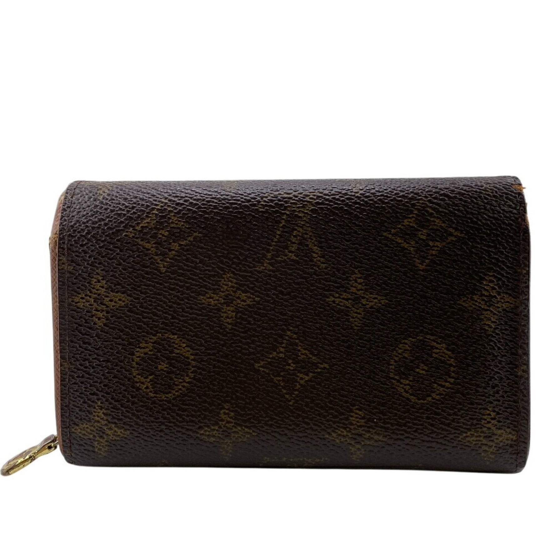 LOUIS VUITTON M61730 Porte-Monnaie-Vieux-Trésor Monogram Bifold Wallet with Coin Purse, Bill and Card Slots, Brown, Unisex
