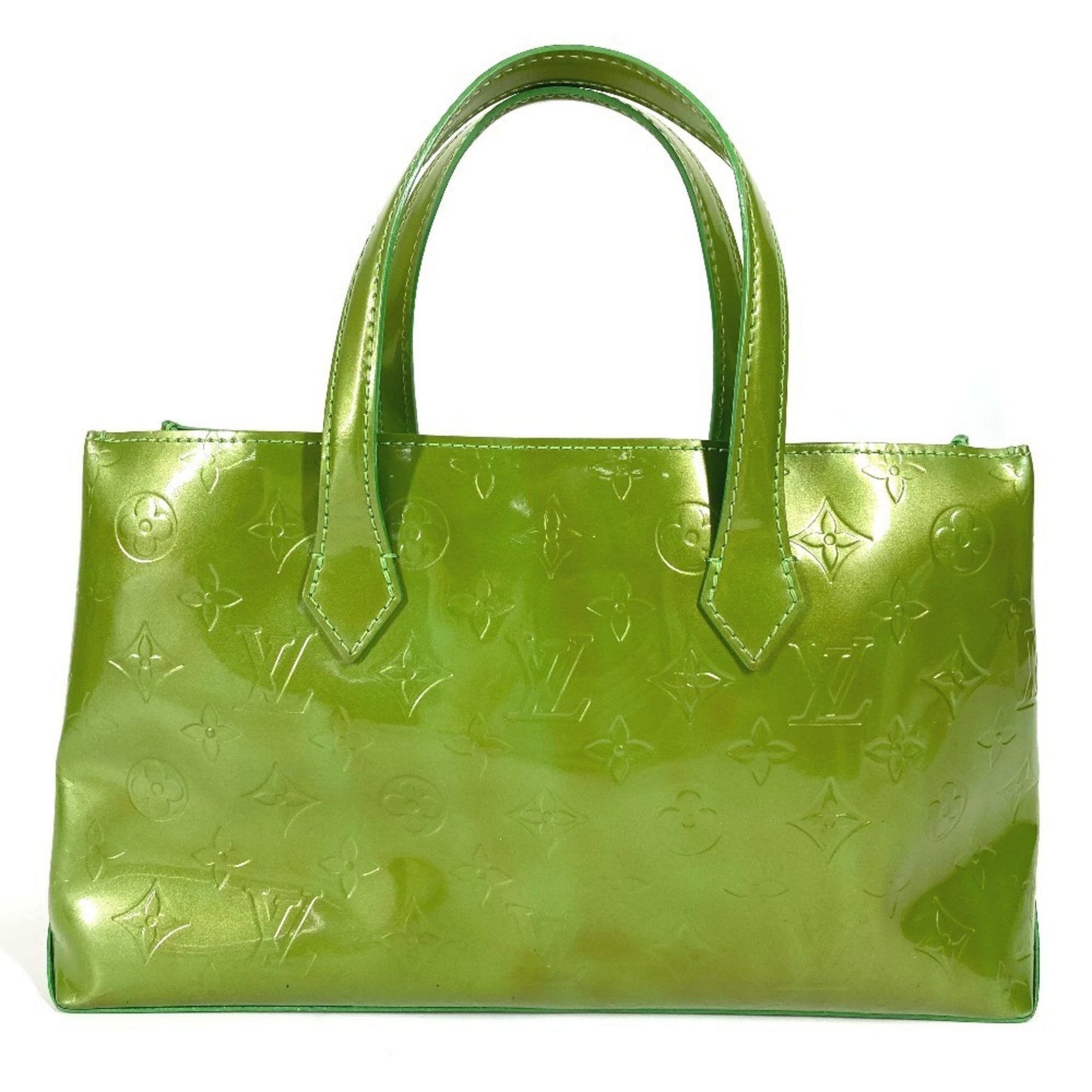 LOUIS VUITTON Monogram Vernis Wilshire Boulevard Tote Bag, Canvas, Vert Tonic Green
