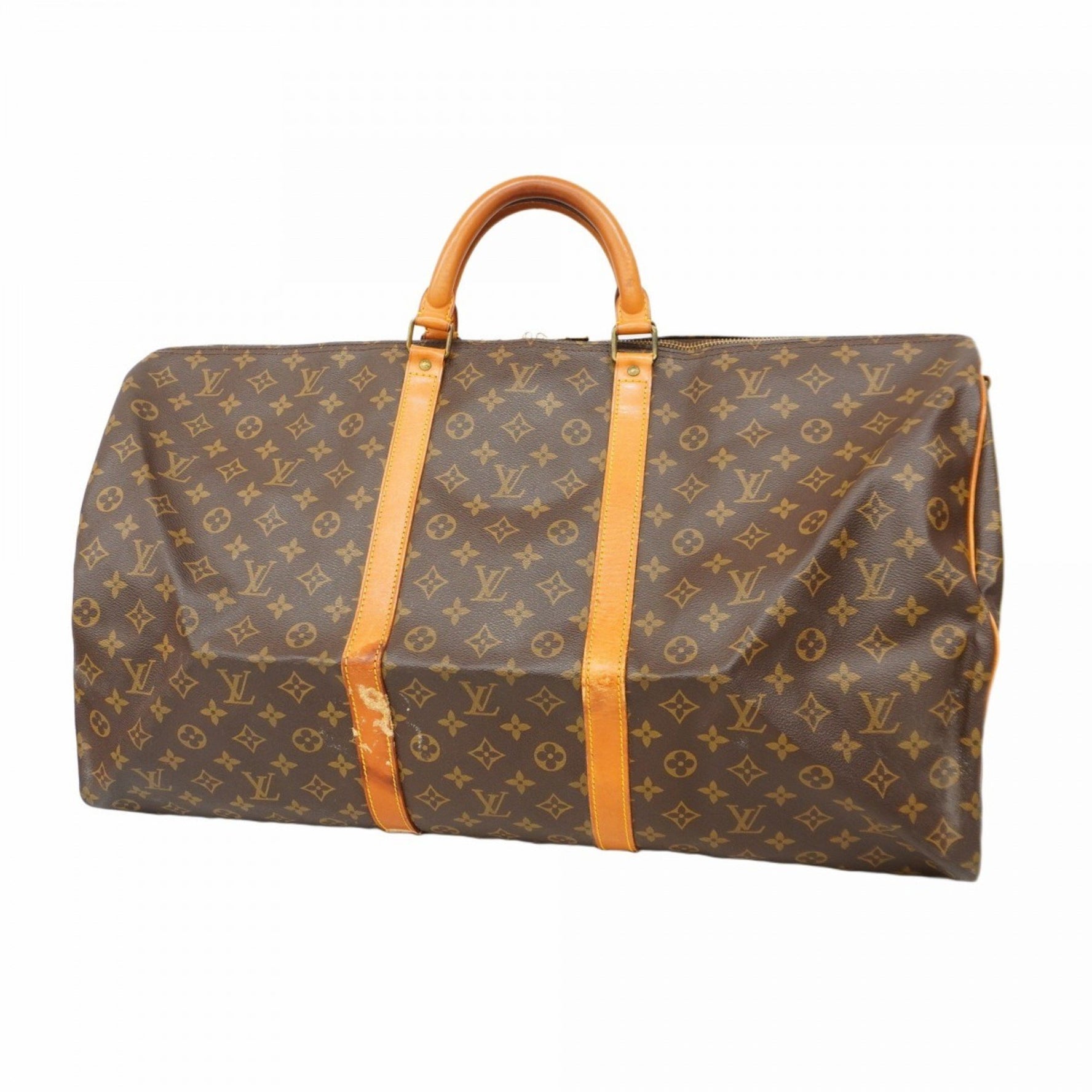 Louis Vuitton Monogram Keepall Bandouliere 60 Boston Bag Brown Men's/Women's