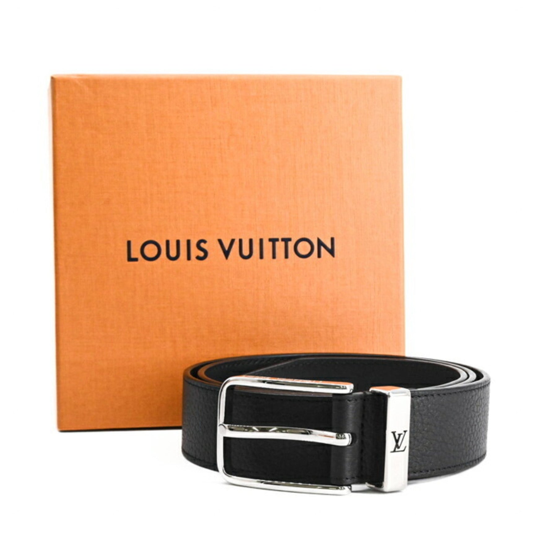 Louis Vuitton Pont Neuf Taiga Leather Belt, #90