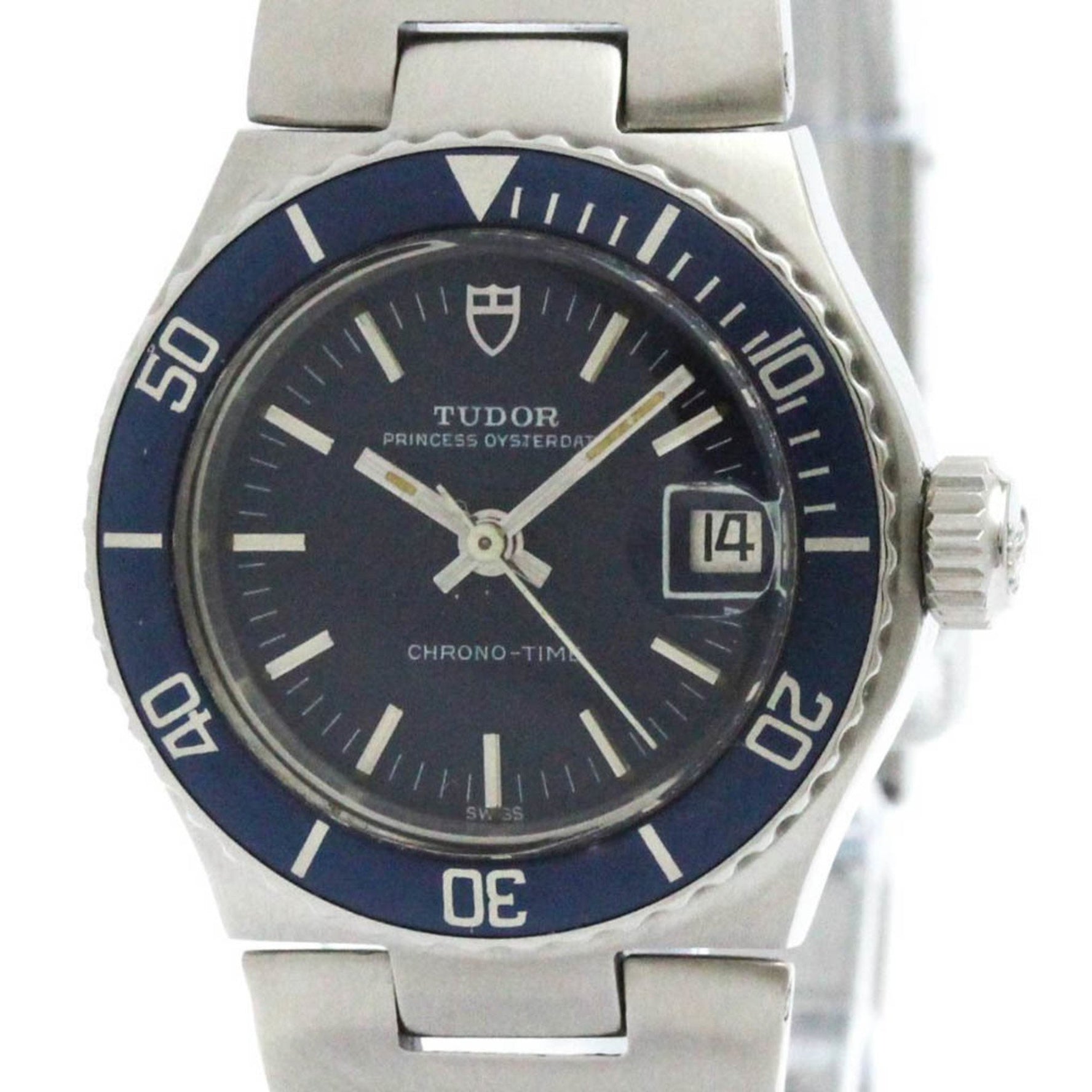 Polished TUDOR Princess Oyster Date Steel Automatic Ladies Watch 9321/0