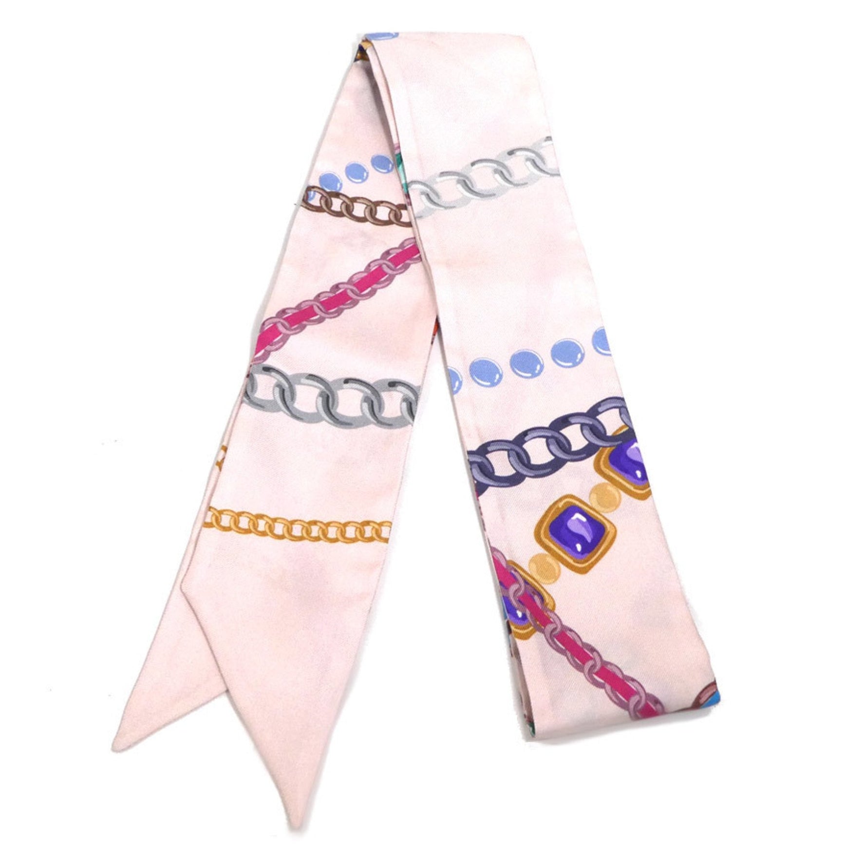 CHANEL Scarf/Muffler, Silk Ribbon Scarf, Pink, Women's, h31470g