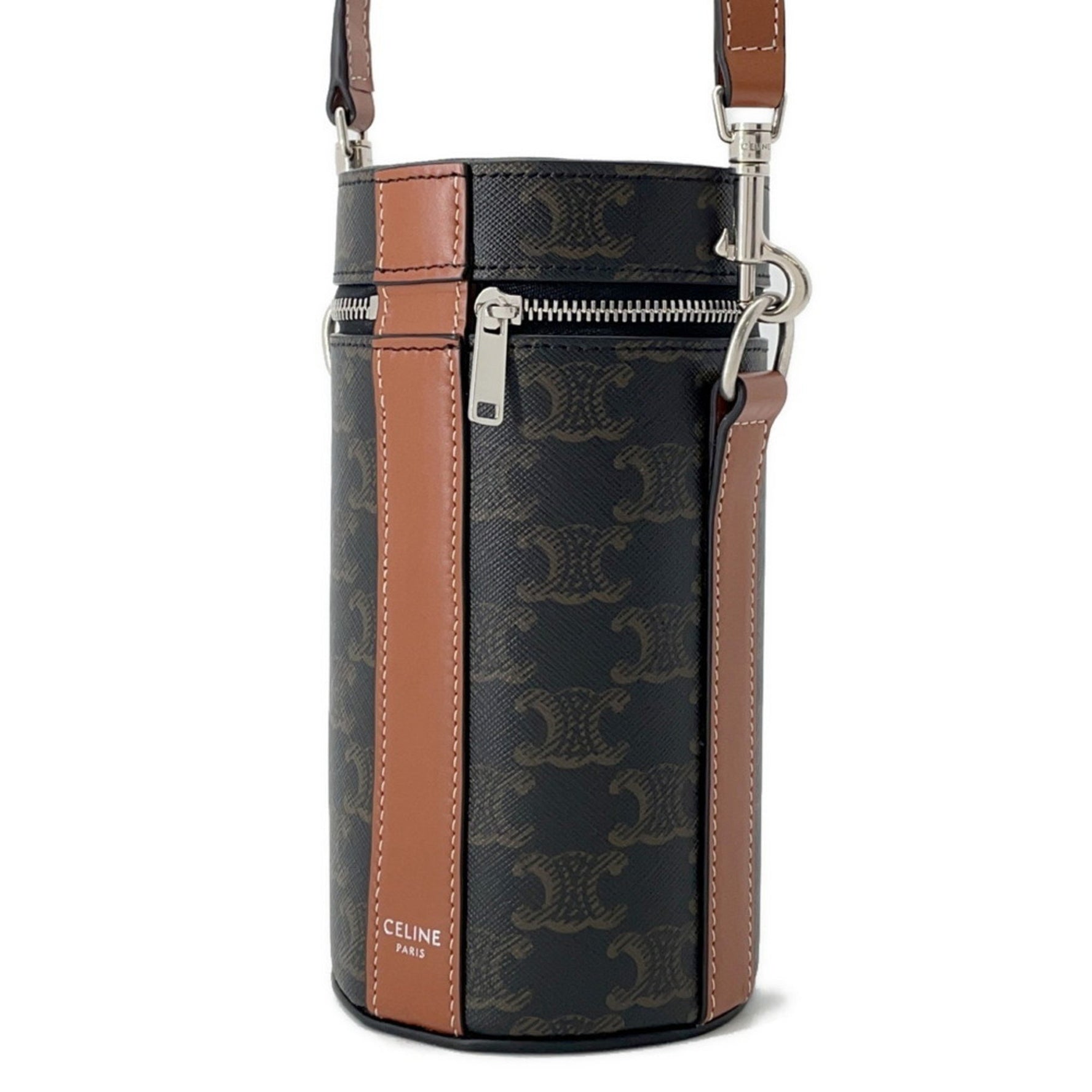 Celine Shoulder Bag Macadam Triomphe Leather Vanity