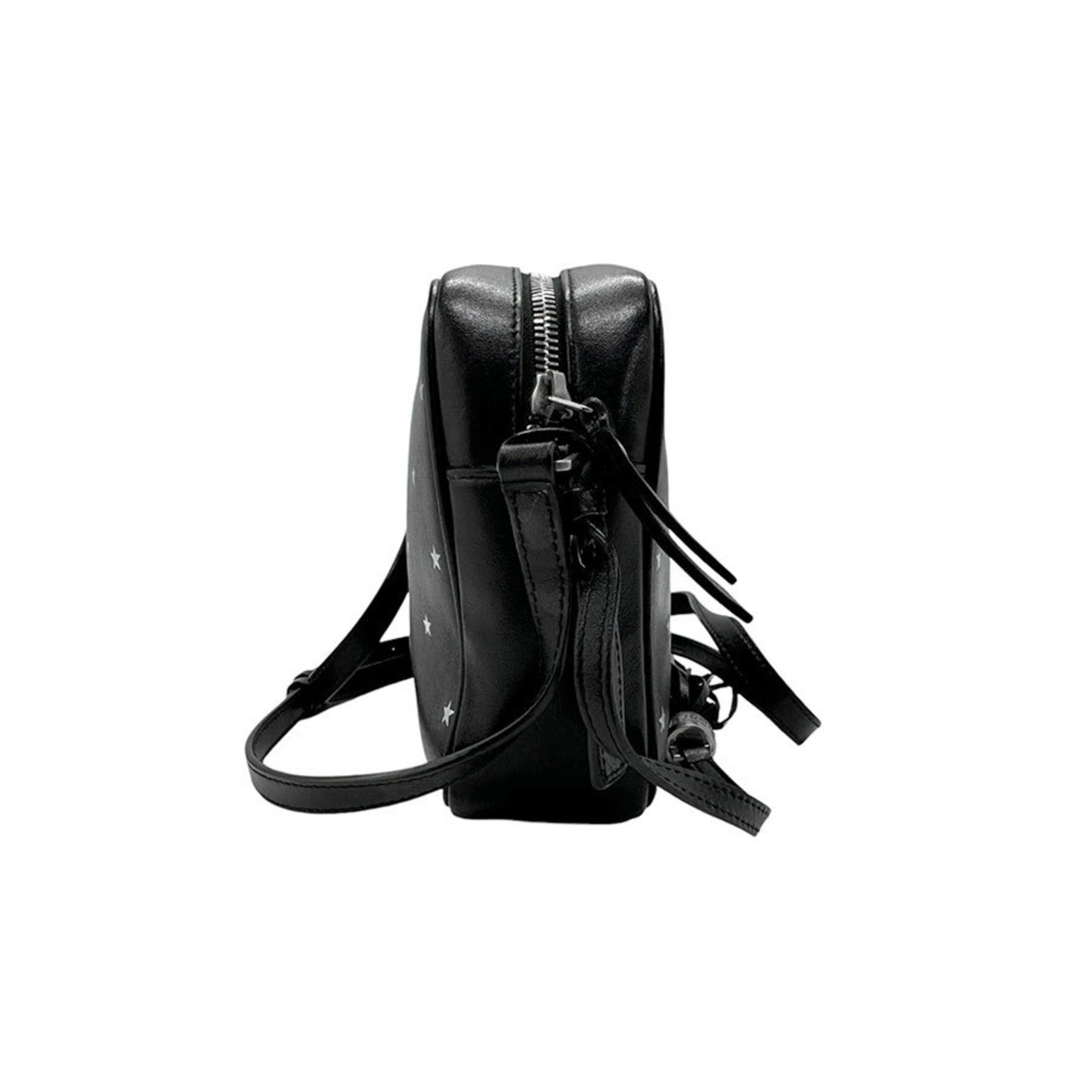 Saint Laurent shoulder bag leather black silver women's n0698