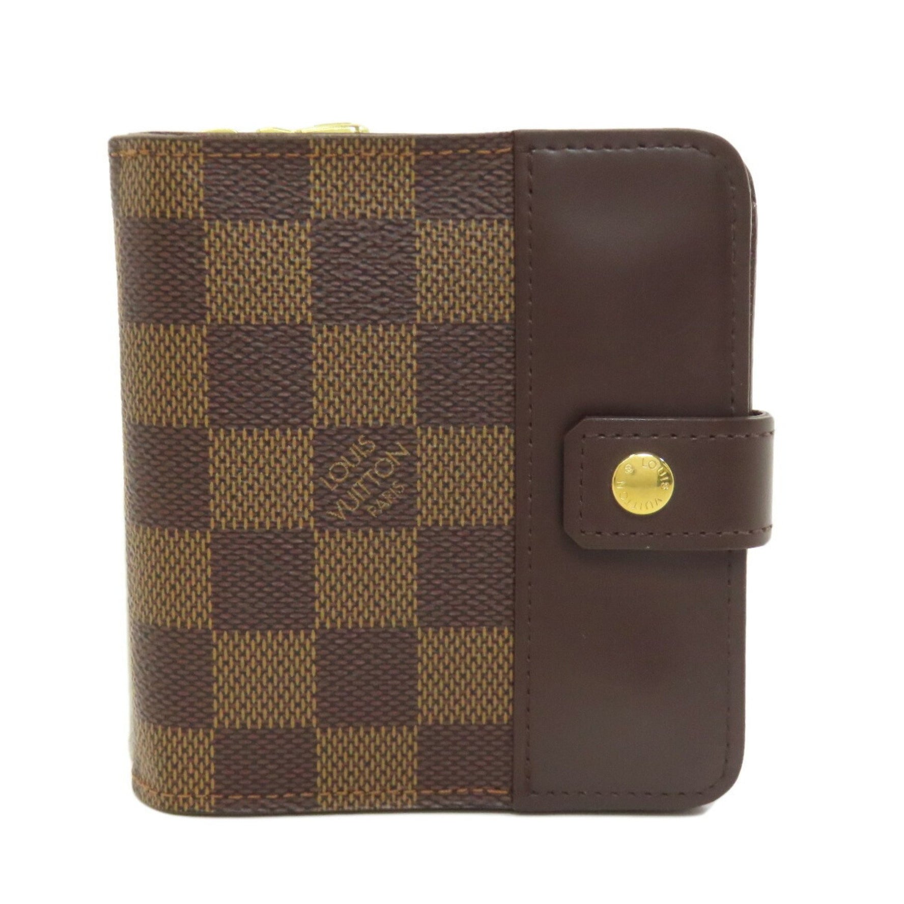 Louis Vuitton M61668 Compact Zip Bi-fold Wallet Damier Canvas Women's LOUIS VUITTON