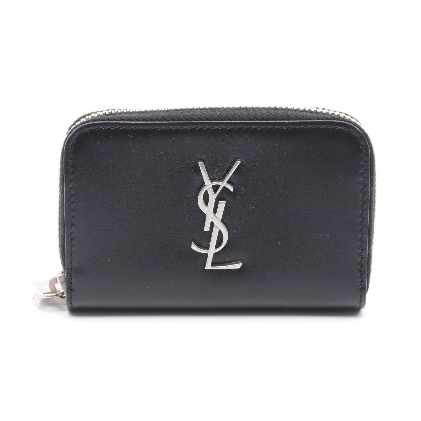 Saint Laurent SAINT LAURENT YSL Wallet/Coin Case Wallet Leather Men's Black 5354110SX0E1000
