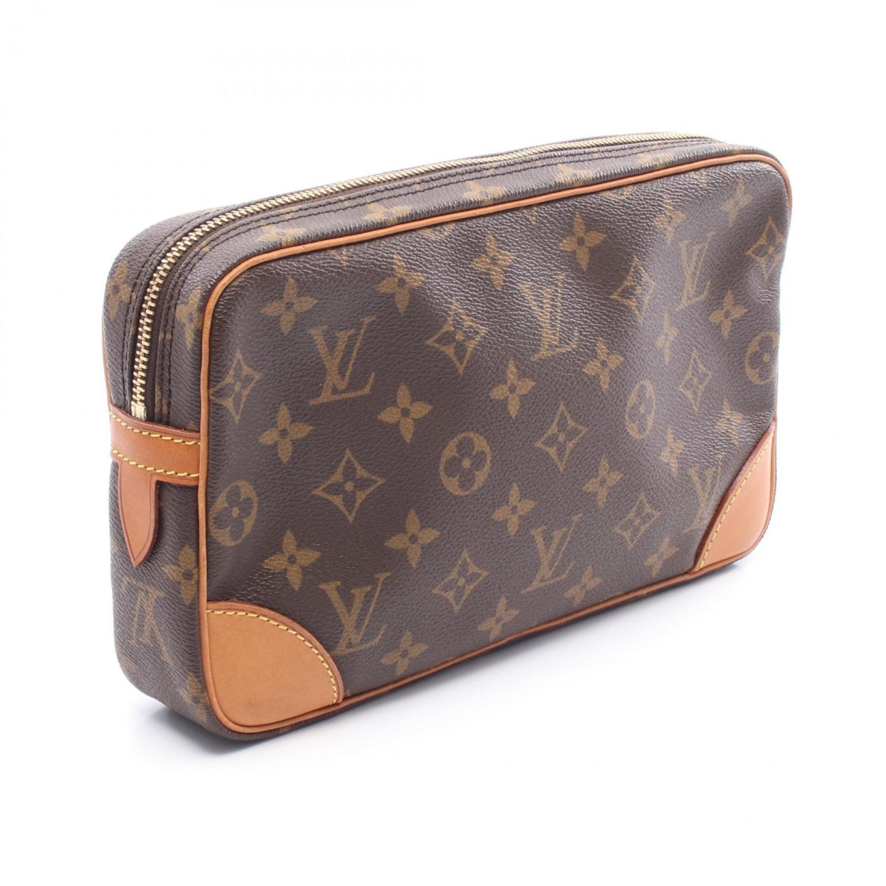Louis Vuitton Marly Dragonne PM Second Bag/Clutch Bag in Coated Canvas and Leather with Monogram Pattern, Women