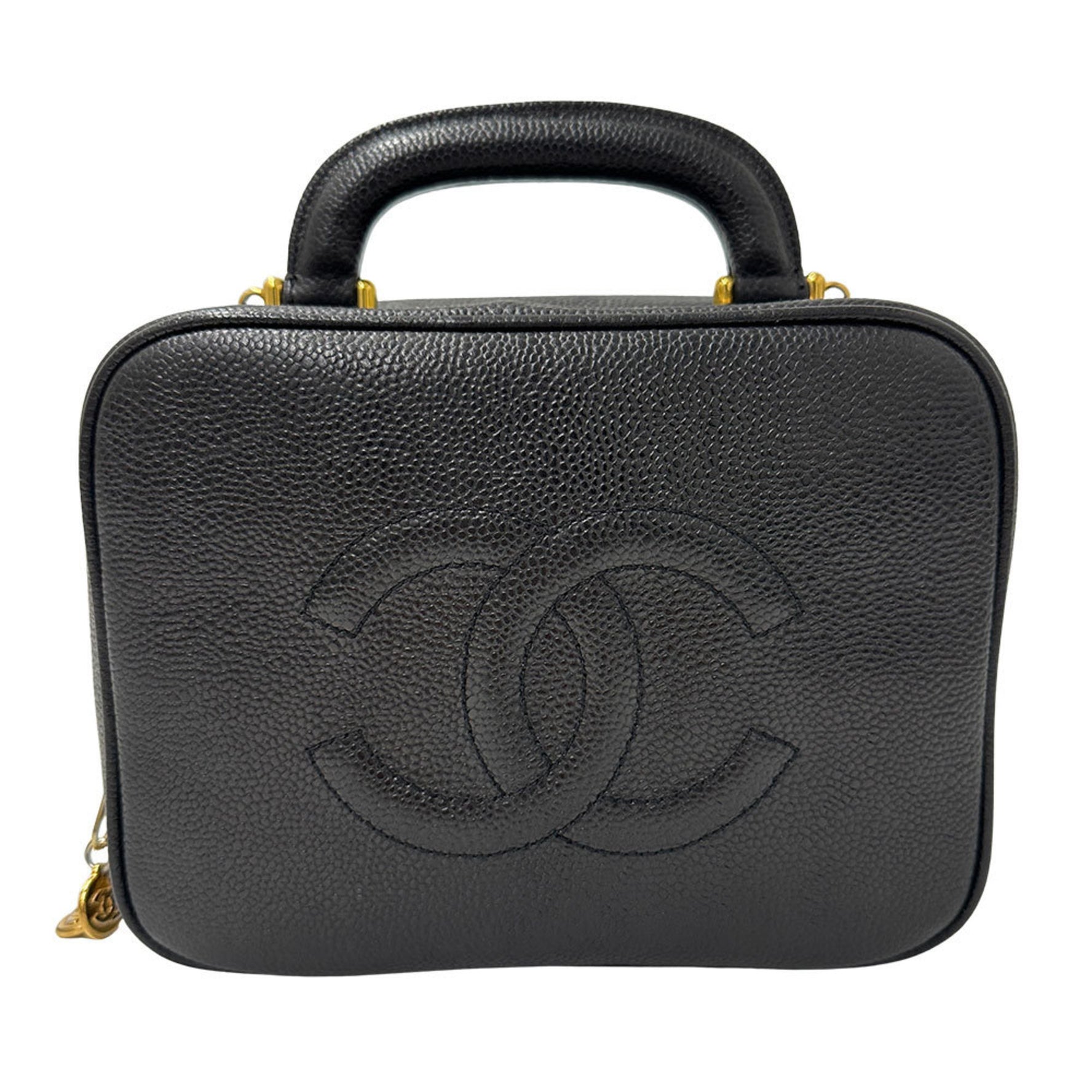 CHANEL Matelasse Handbag in Leather with Gold Hardware, Vanity Bag