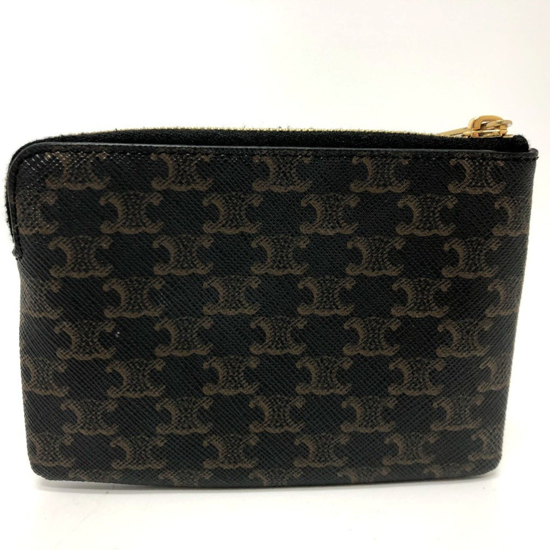 CELINE Triomphe Coin Case PVC/Leather Unisex