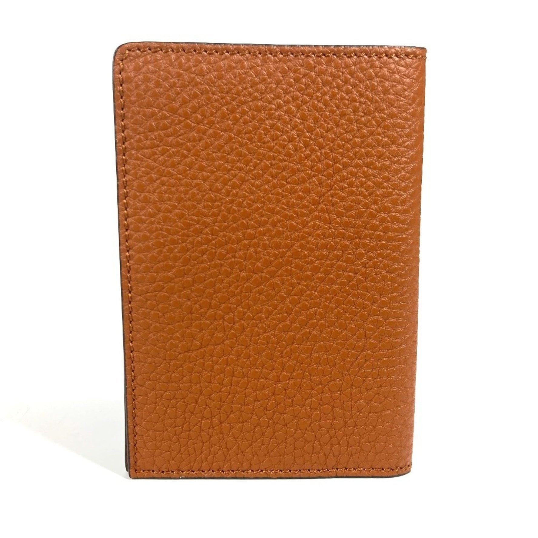 FENDI Logo Passport Cover Stationery Case Leather Men's Like New
