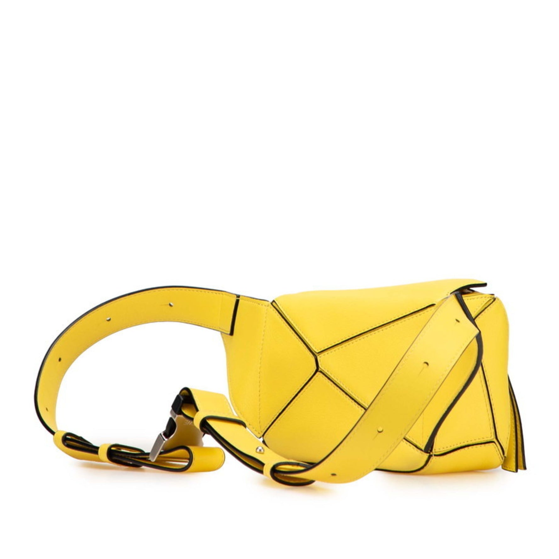 LOEWE Anagram Puzzle Bum Bag, Small, Yellow Leather, Women's