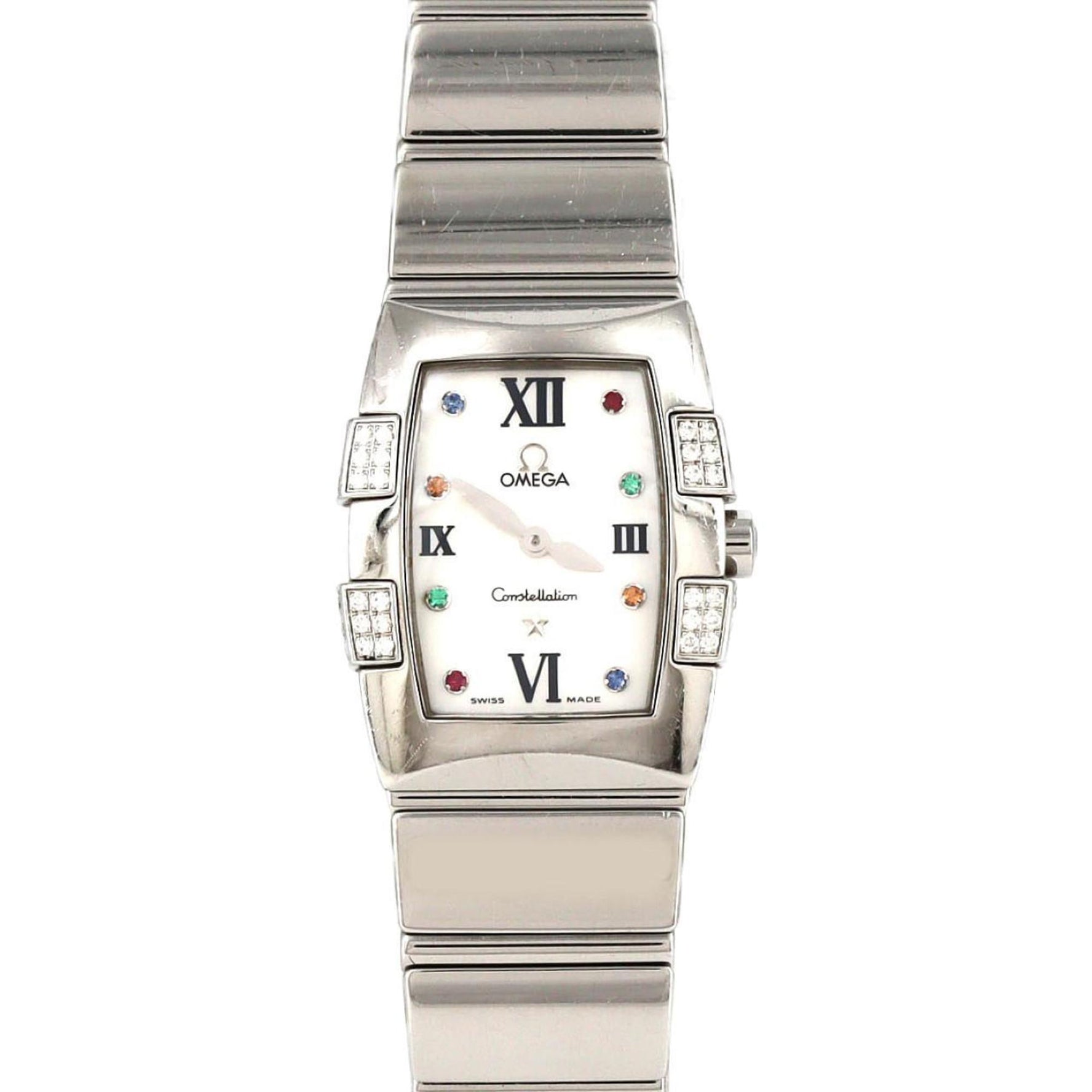 Omega Constellation Quadrella 1585.79 Stainless Steel Quartz Watch