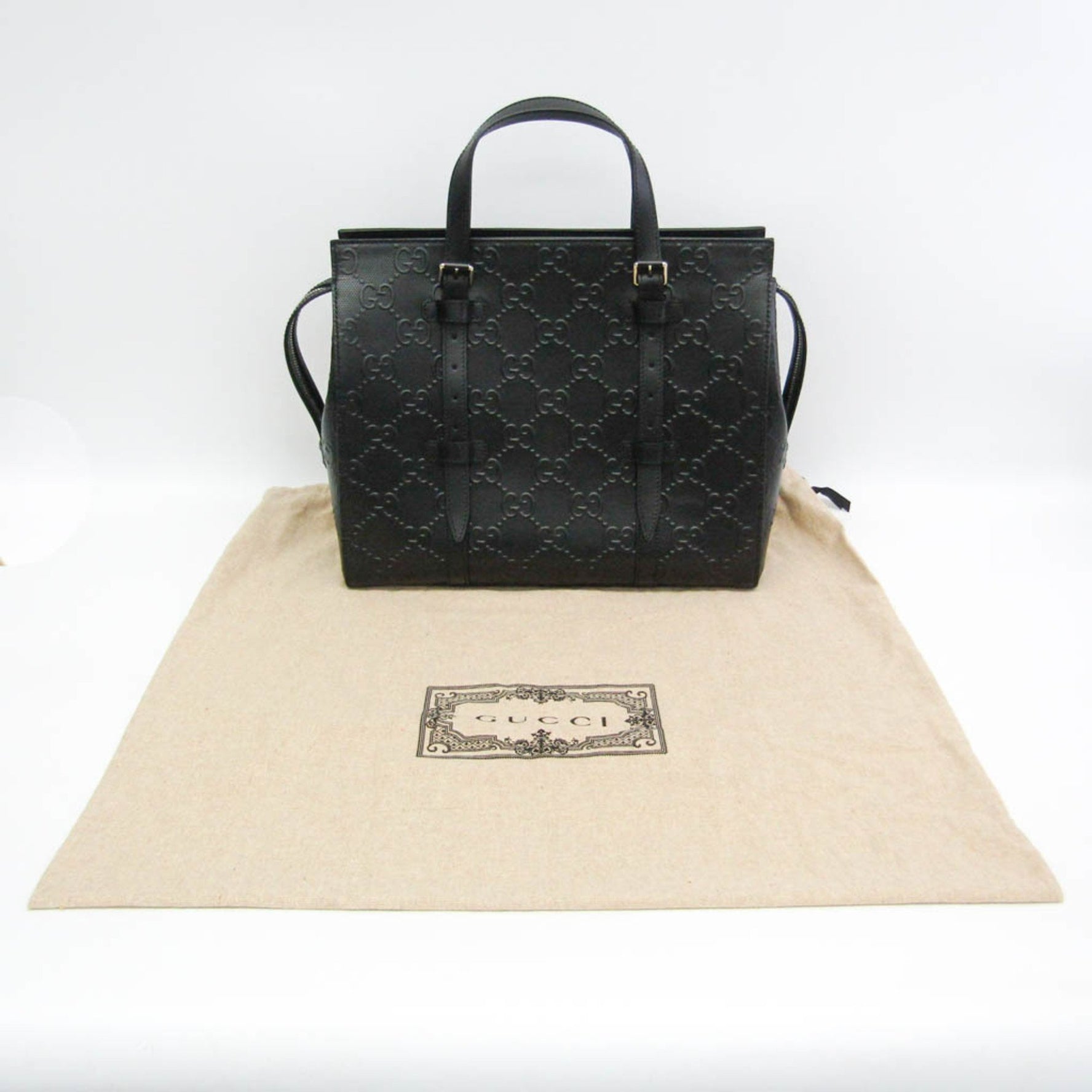 Gucci GG Embossed Tote Leather Shoulder Bag,Tote Bag