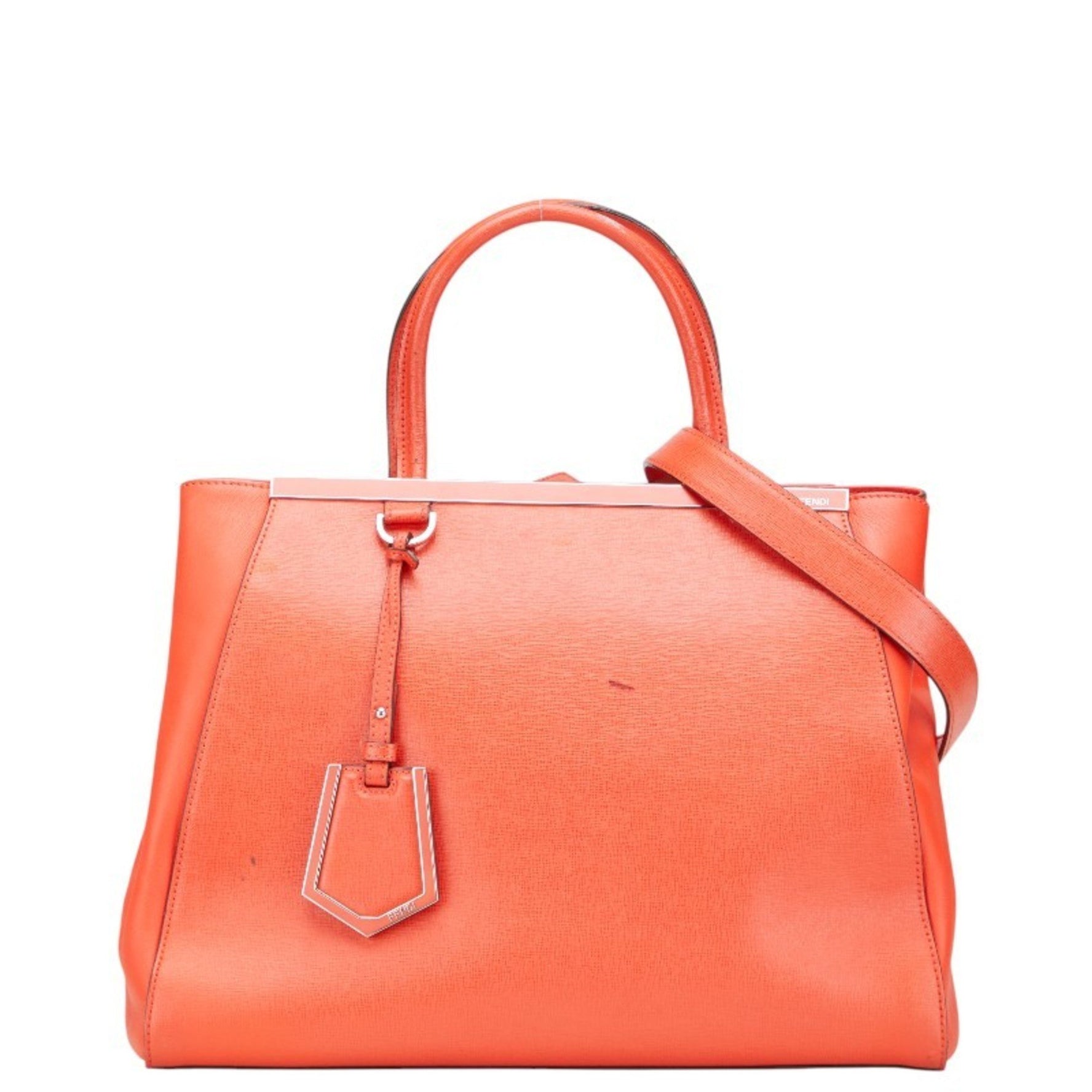 Fendi Toujours Handbag/Shoulder Bag Red Leather