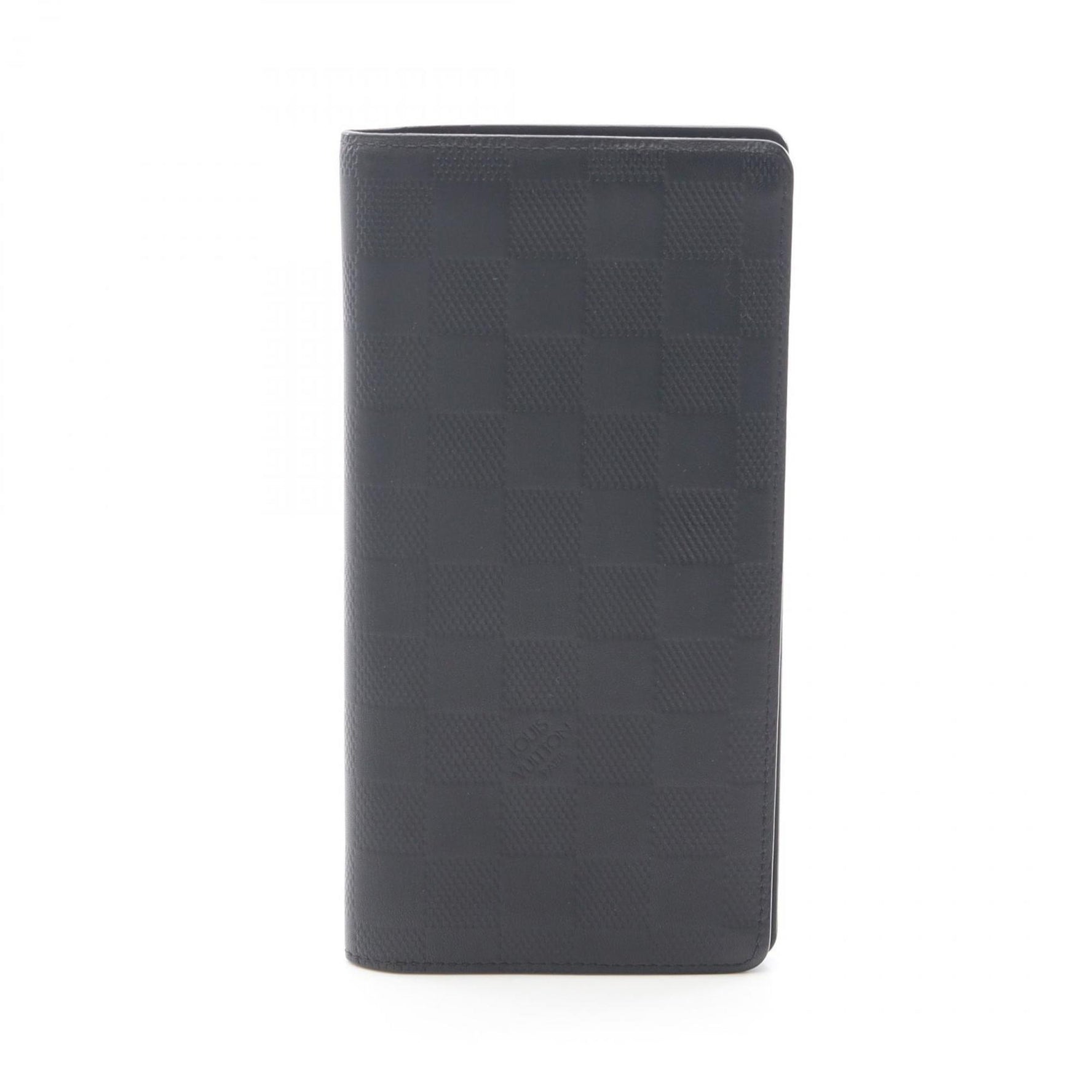 Louis Vuitton Portefeuille Brazza Bi-fold Long Wallet Leather Damier Infini Black