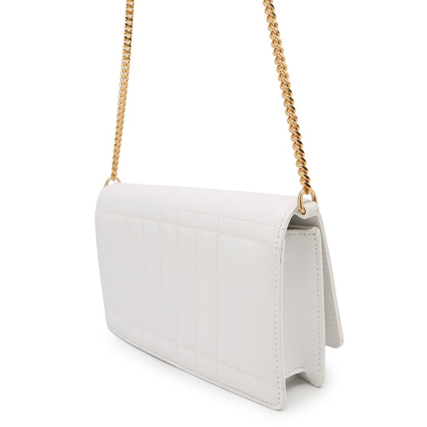 Burberry Chain Shoulder Bag Rolla Clutch Leather