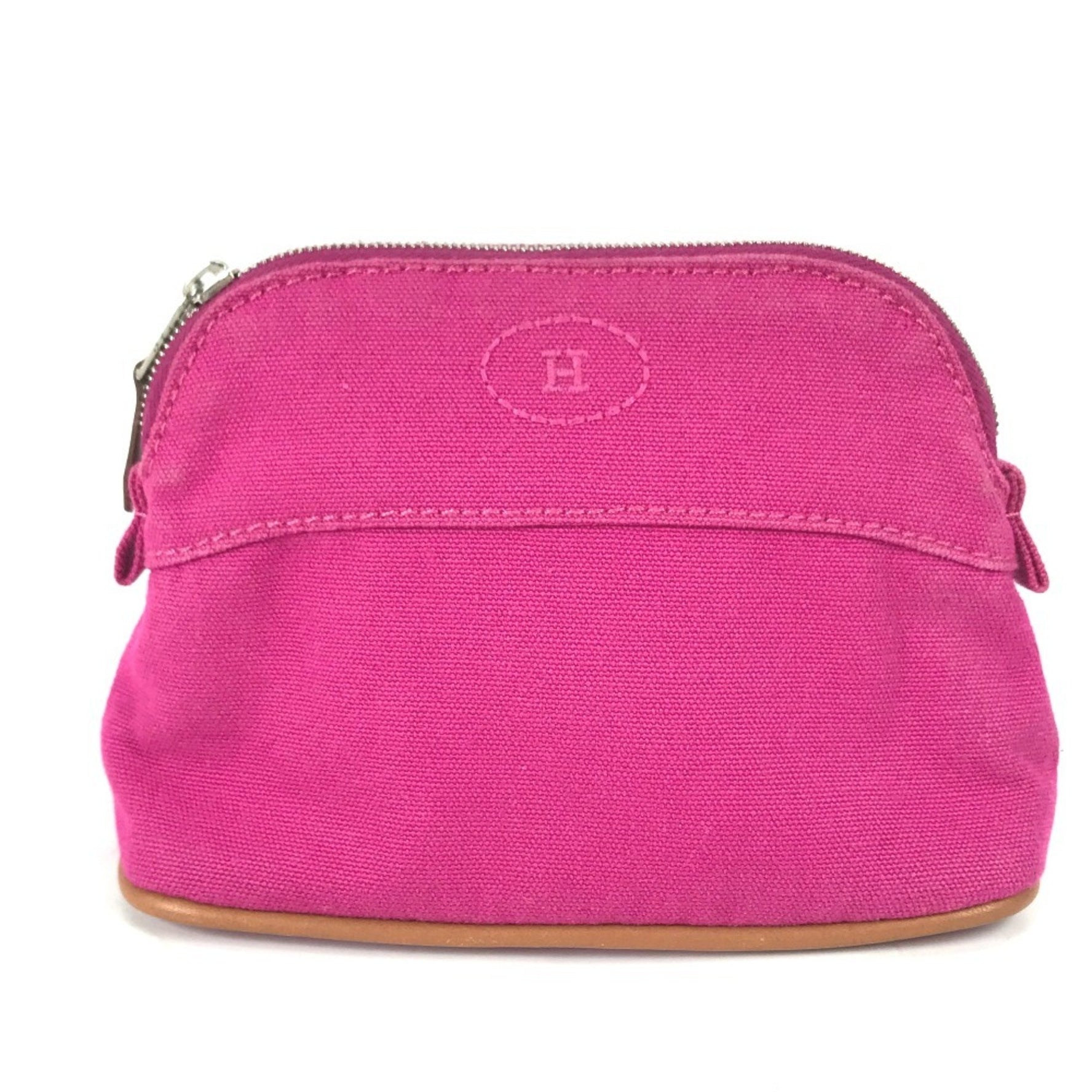 HERMES Bolide Mini Makeup Pouch, Canvas