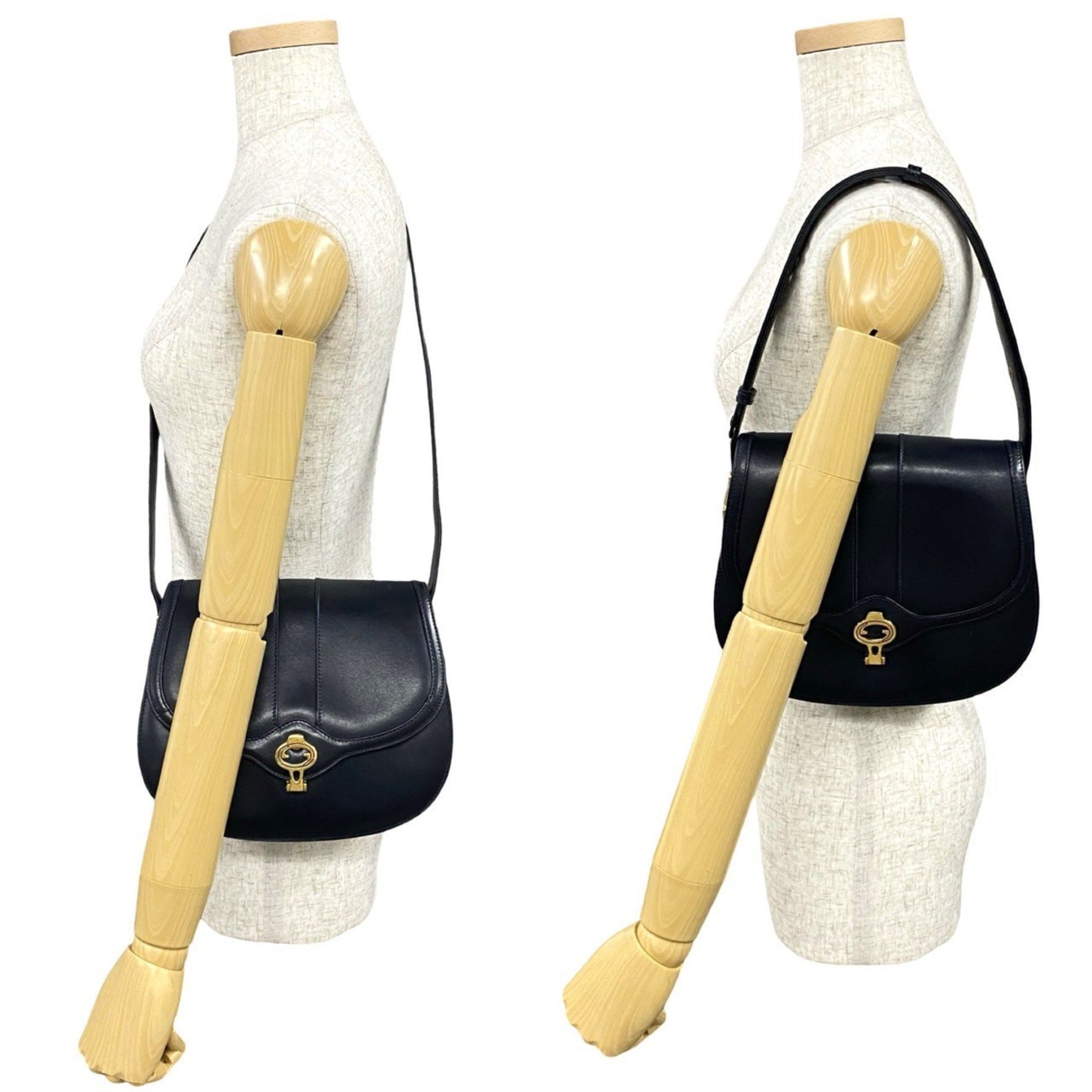 GUCCI Old GG Logo Hardware Leather Shoulder Bag/Semi-Shoulder Bag/Handbag -8922