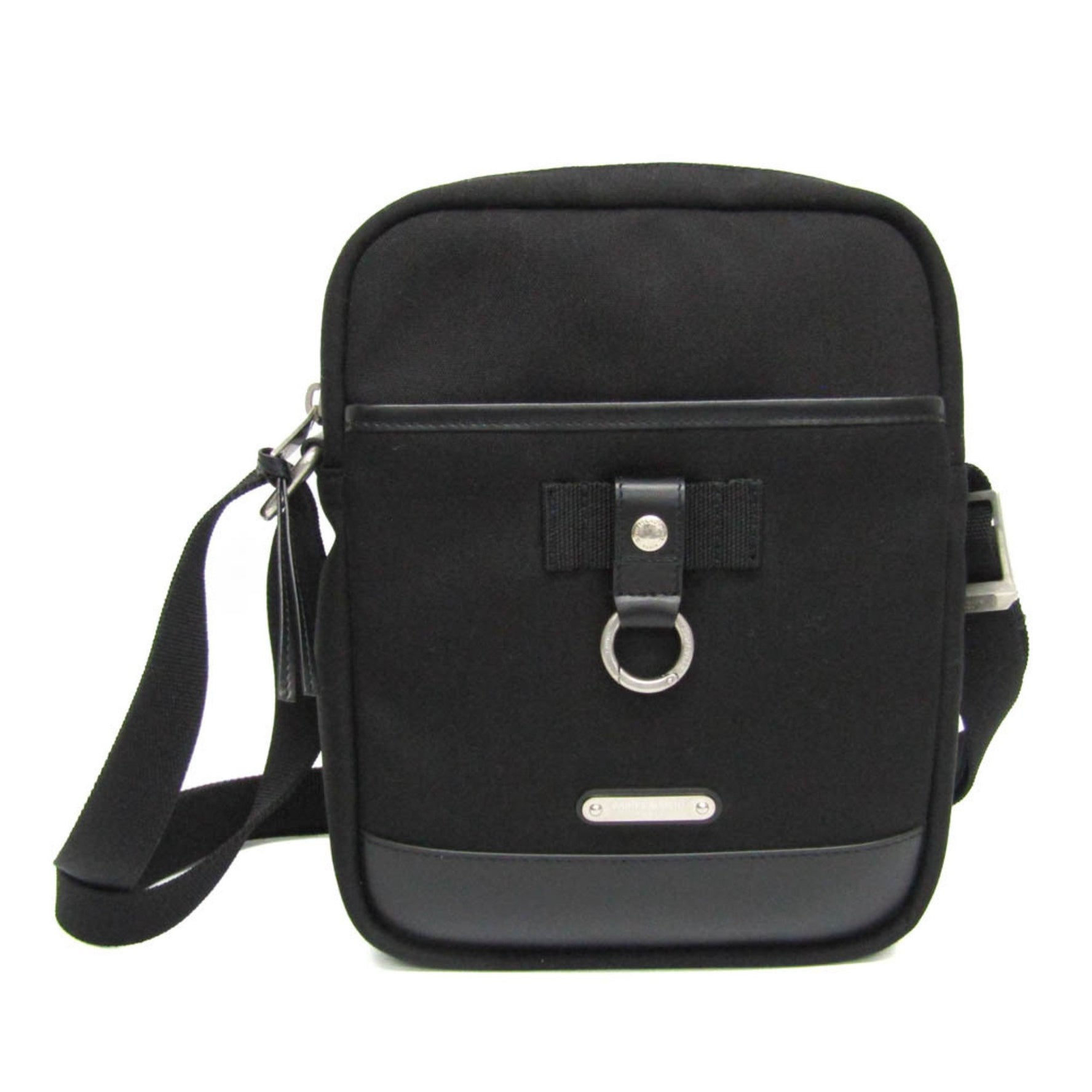 Saint Laurent Rivington Men,Women Leather,Canvas Shoulder Bag Black