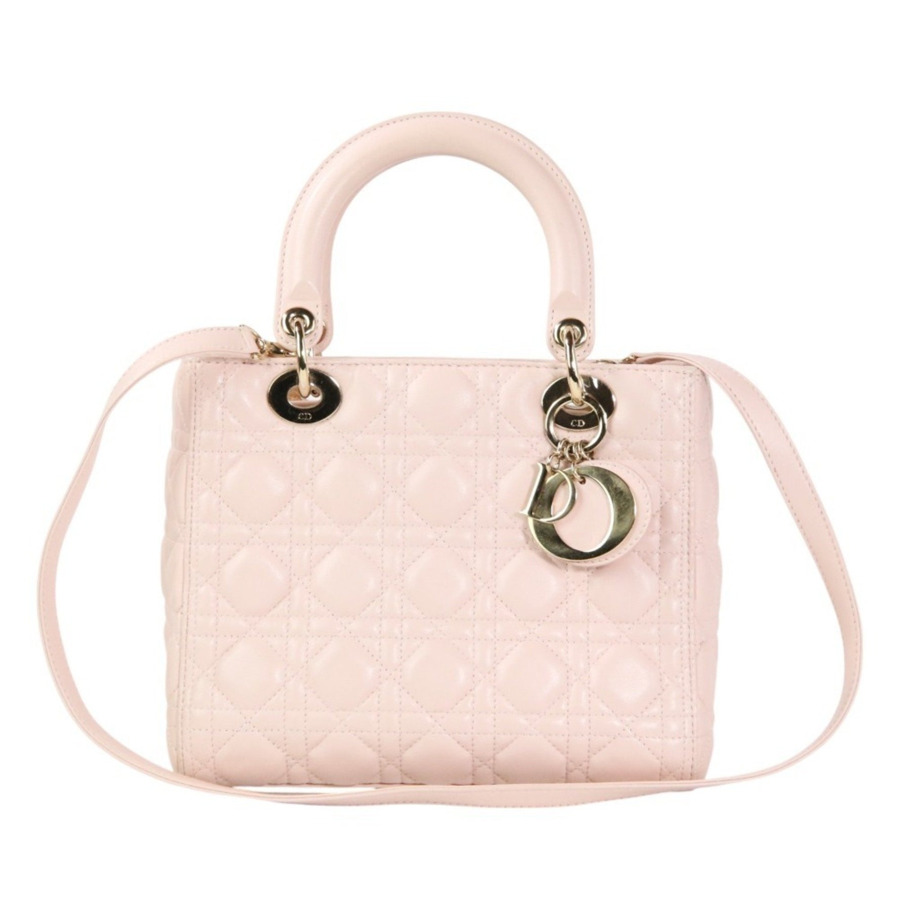 Christian Dior Lady Cannage 2way handbag shoulder bag CAL44550 pink ladies