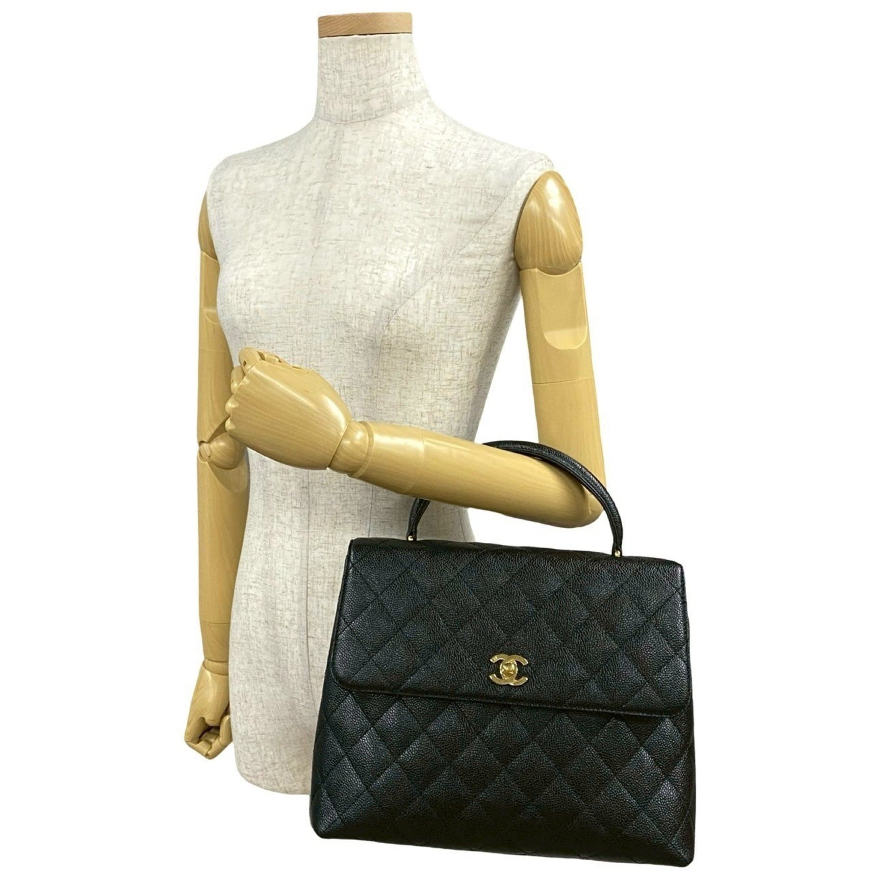 CHANEL Matelasse Coco Caviar Leather Handbag in