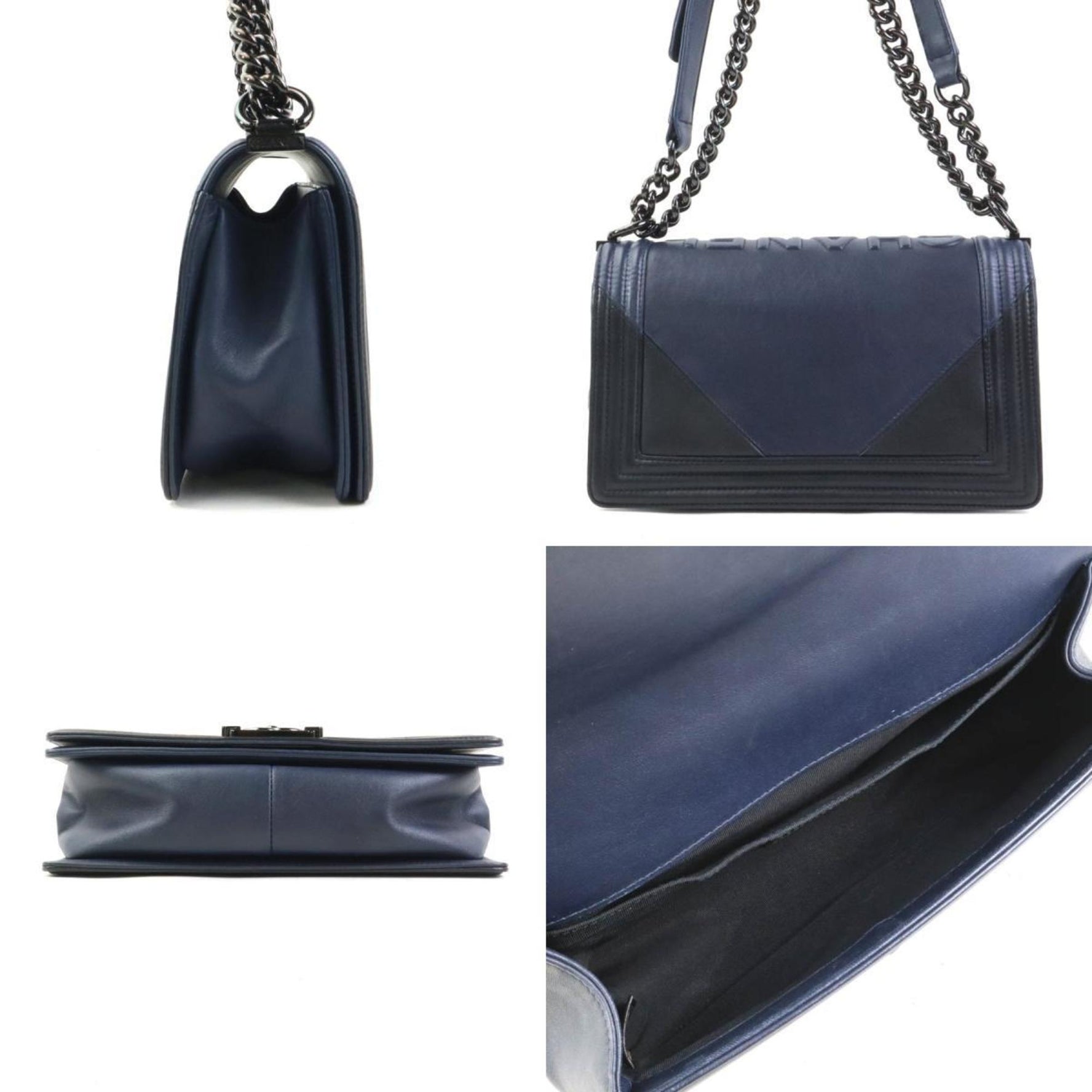 Chanel Boy Shoulder Bag navy