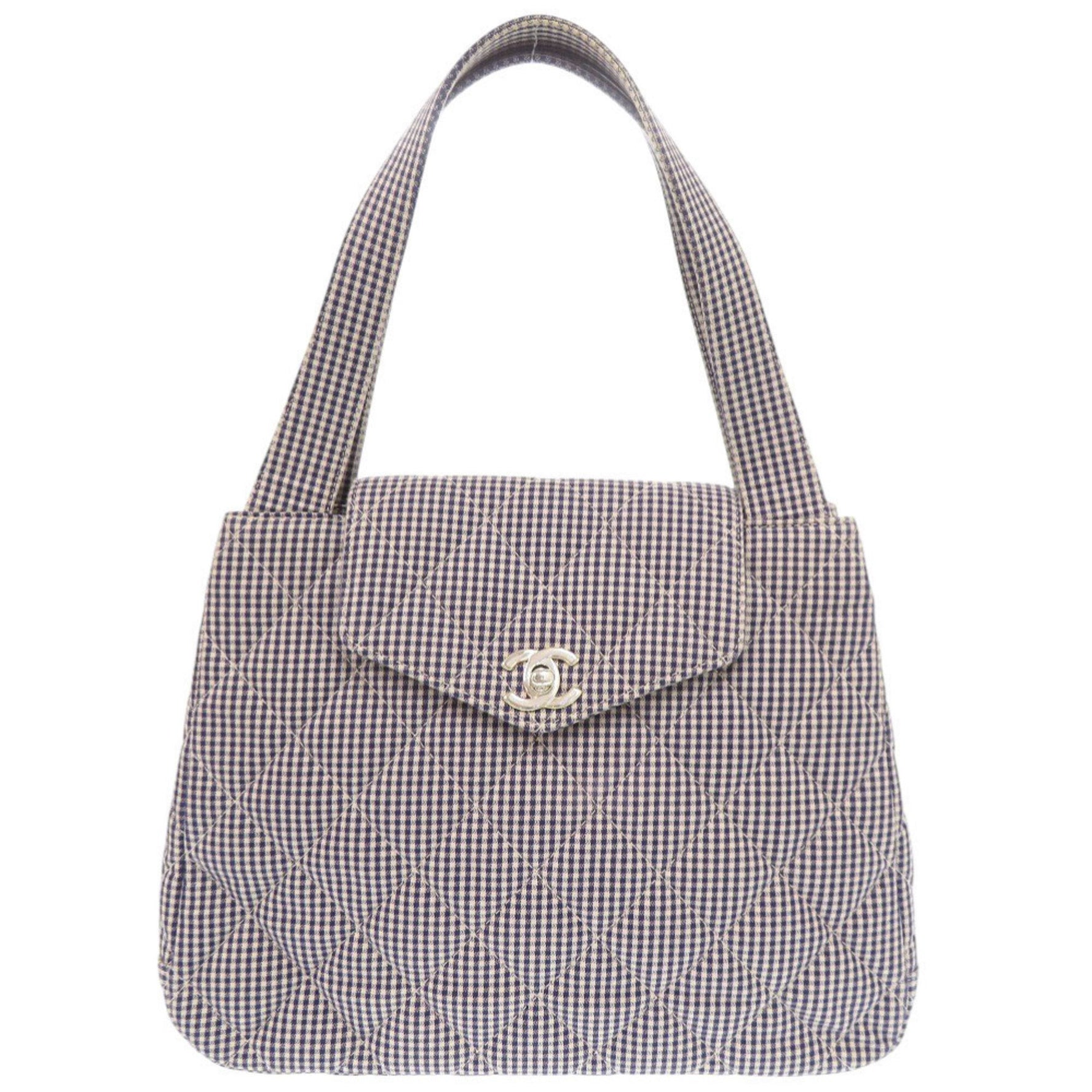 Chanel Coco Mark Gingham Check Canvas Handbag, No. 4, Silver Hardware