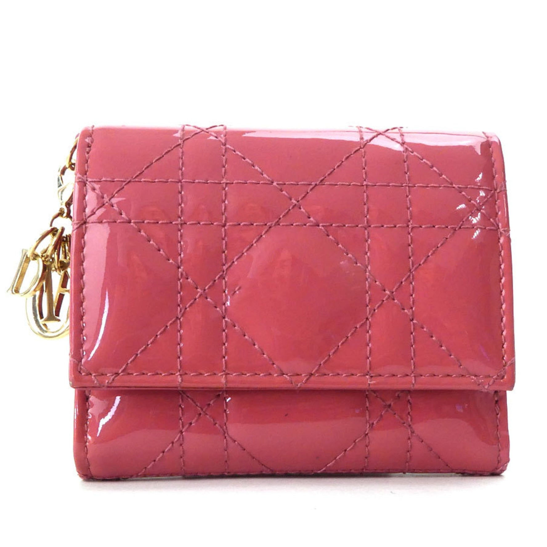 Christian Dior Tri-fold Wallet Patent Leather