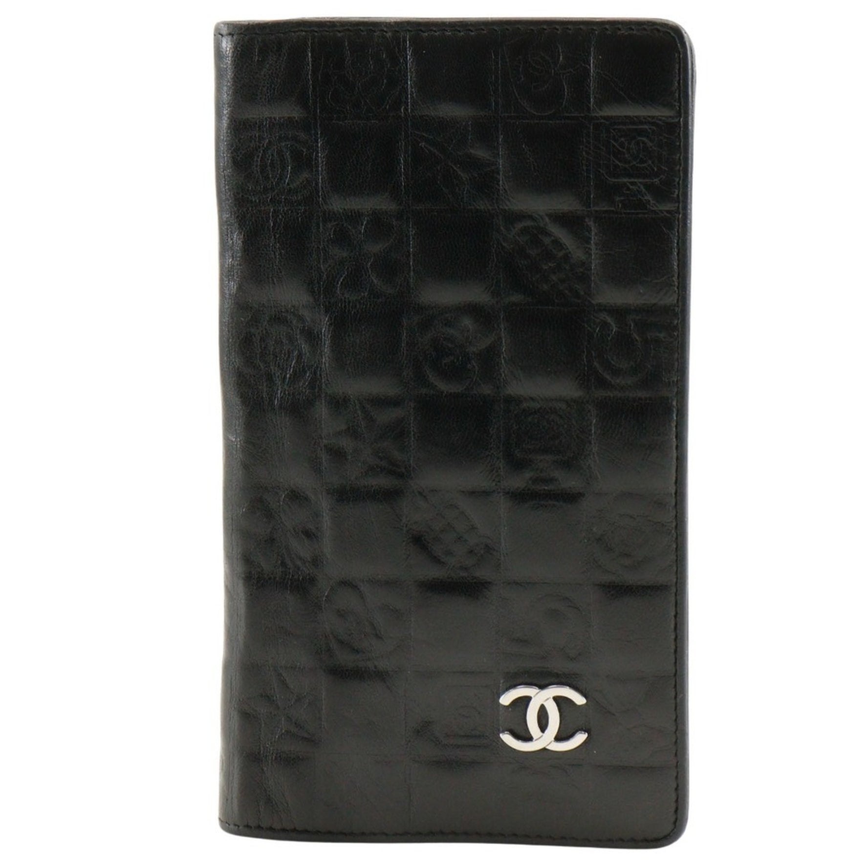 CHANEL Icon Long Wallet Coco Mark Calfskin