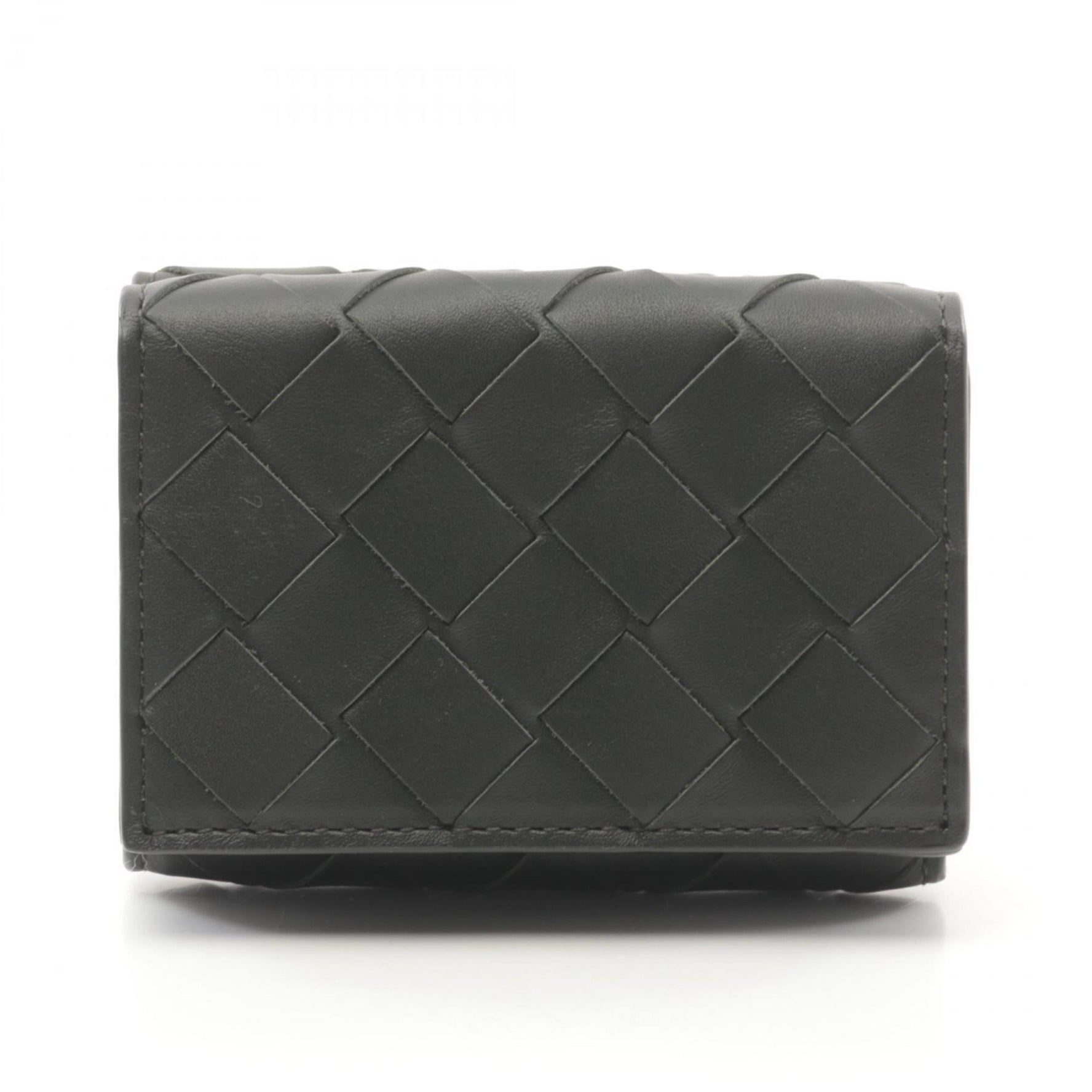 BOTTEGA VENETA Intrecciato Tri-fold Wallet Leather Men's Black 751145VCPQ61878