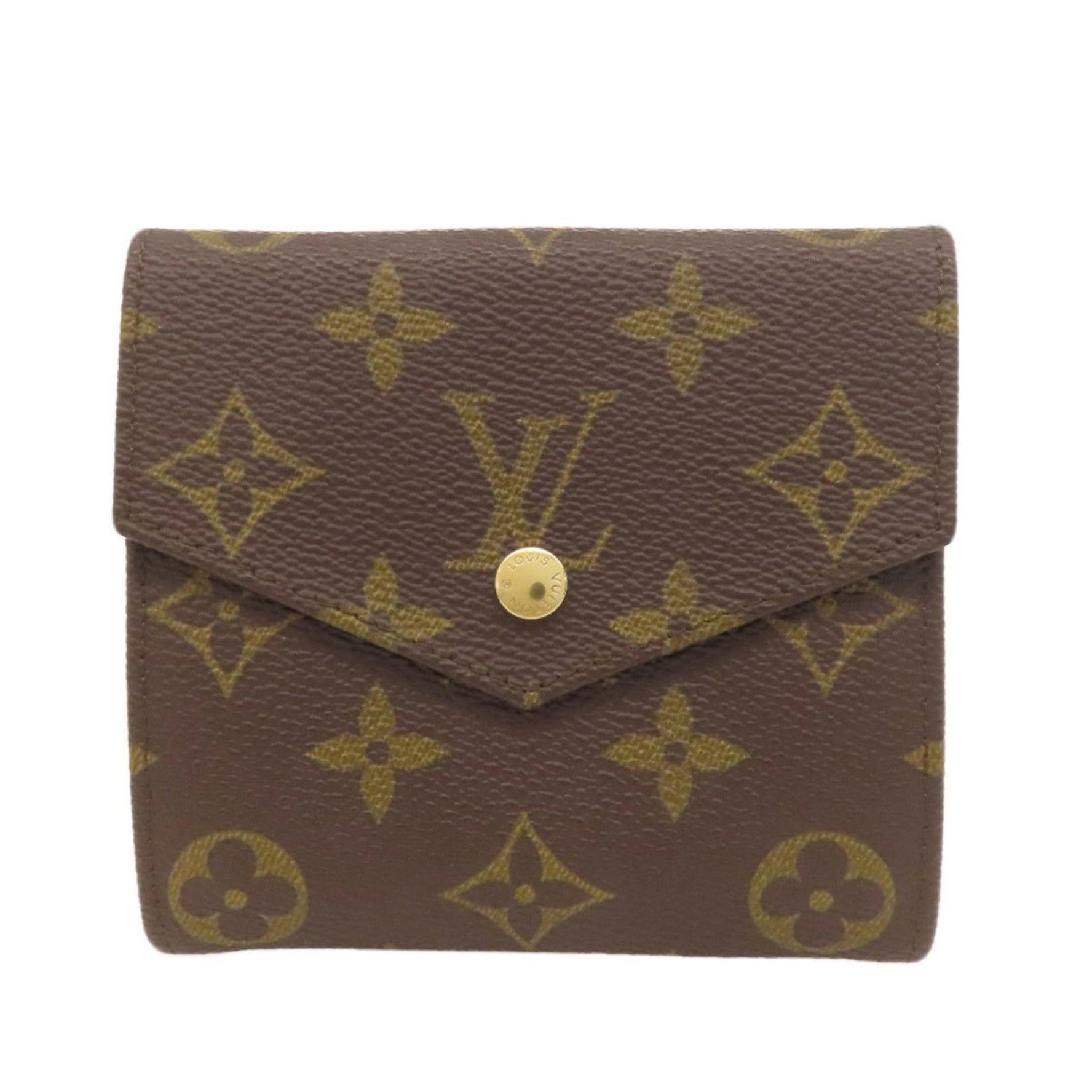 Louis Vuitton Porte Monnaie Bi-fold Wallet in Canvas