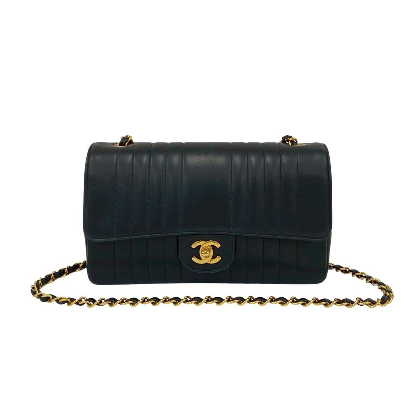 CHANEL Mademoiselle Coco Mark Lambskin Chain Shoulder Bag